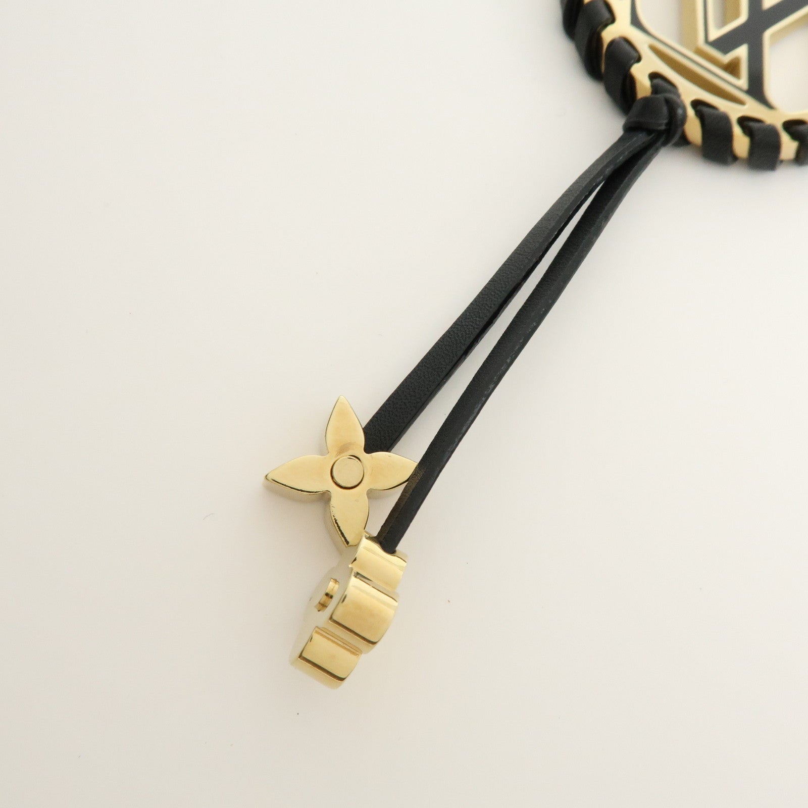 Louis Vuitton Porte Cles Very LV Circle Bag Charm Key Ring Black M63082