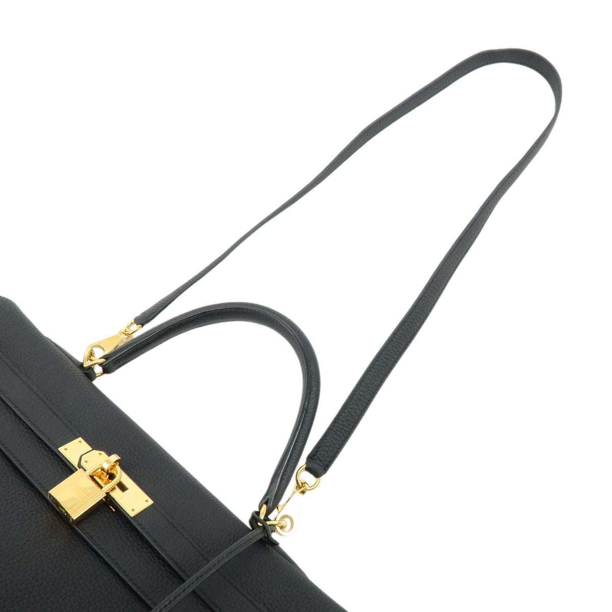 HERMES Kelly 35 Retourne Togo Leather 2Way Bag D Stamped Black