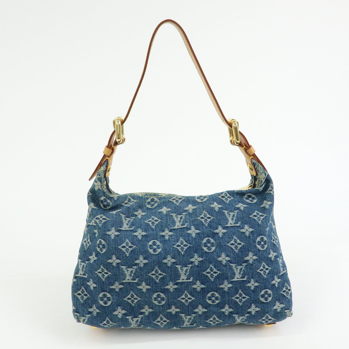 Louis Vuitton Monogram Denim Baggy PM 2Way Bag Shoulder Bag Blue M95049