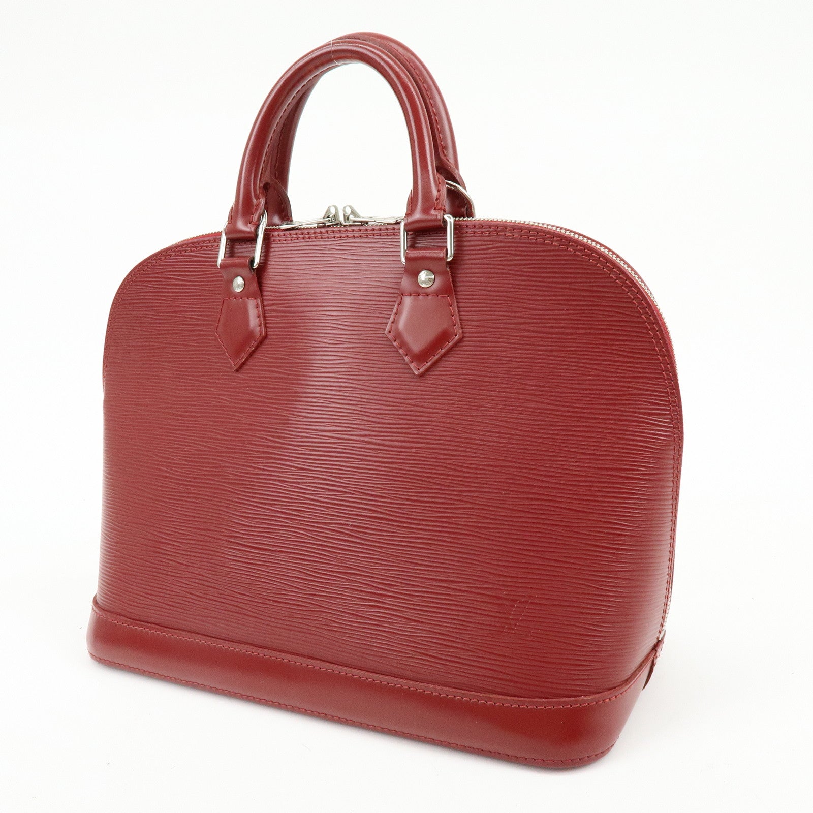 Louis Vuitton Epi Alma PM Leather Hand Bag Carmine Red M4058E