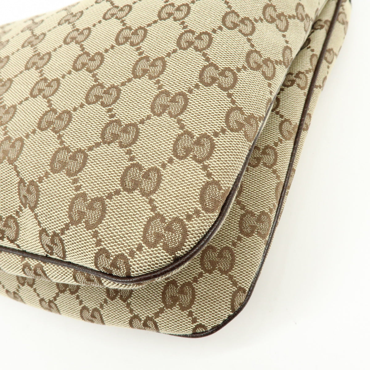 GUCCI Sherry GG Canvas Leather Shoulder Bag Hand Bag Beige Brown 146243