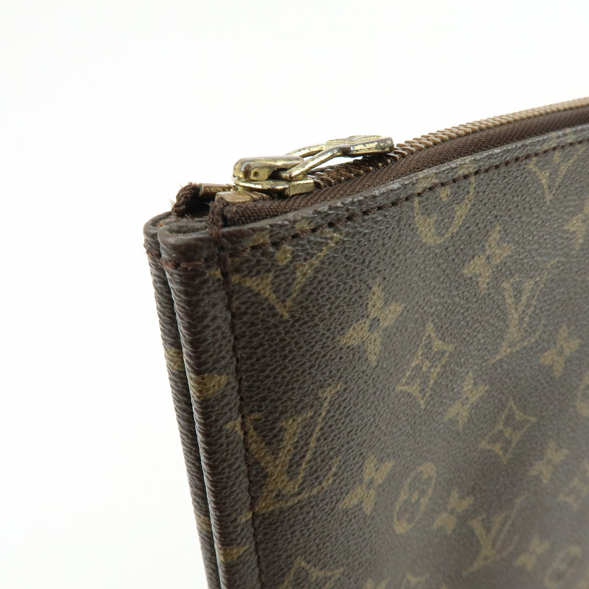 Louis Vuitton Monogram Posh Documents Clutch Bag Brown M53456