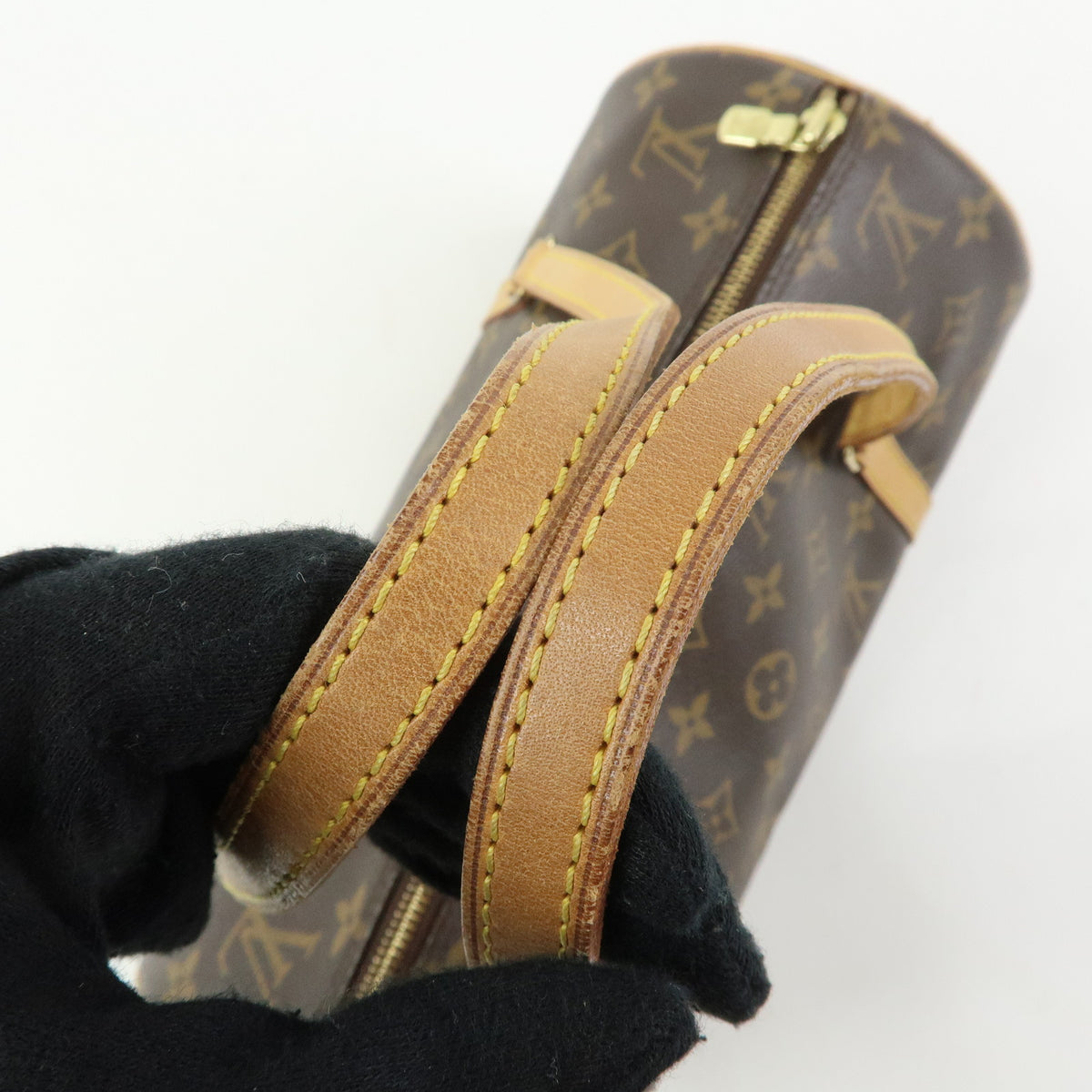 Louis Vuitton Monogram Papillon 30 Hand Bag Brown M51385
