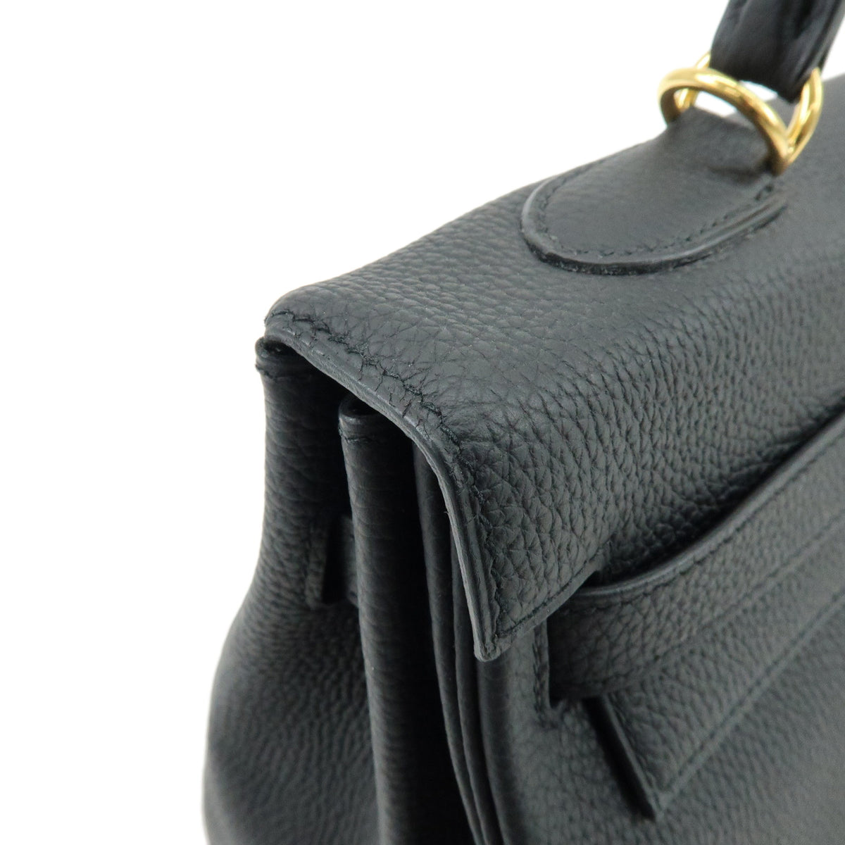 HERMES Kelly 35 Retourne Togo Leather 2Way Bag D Stamped Black