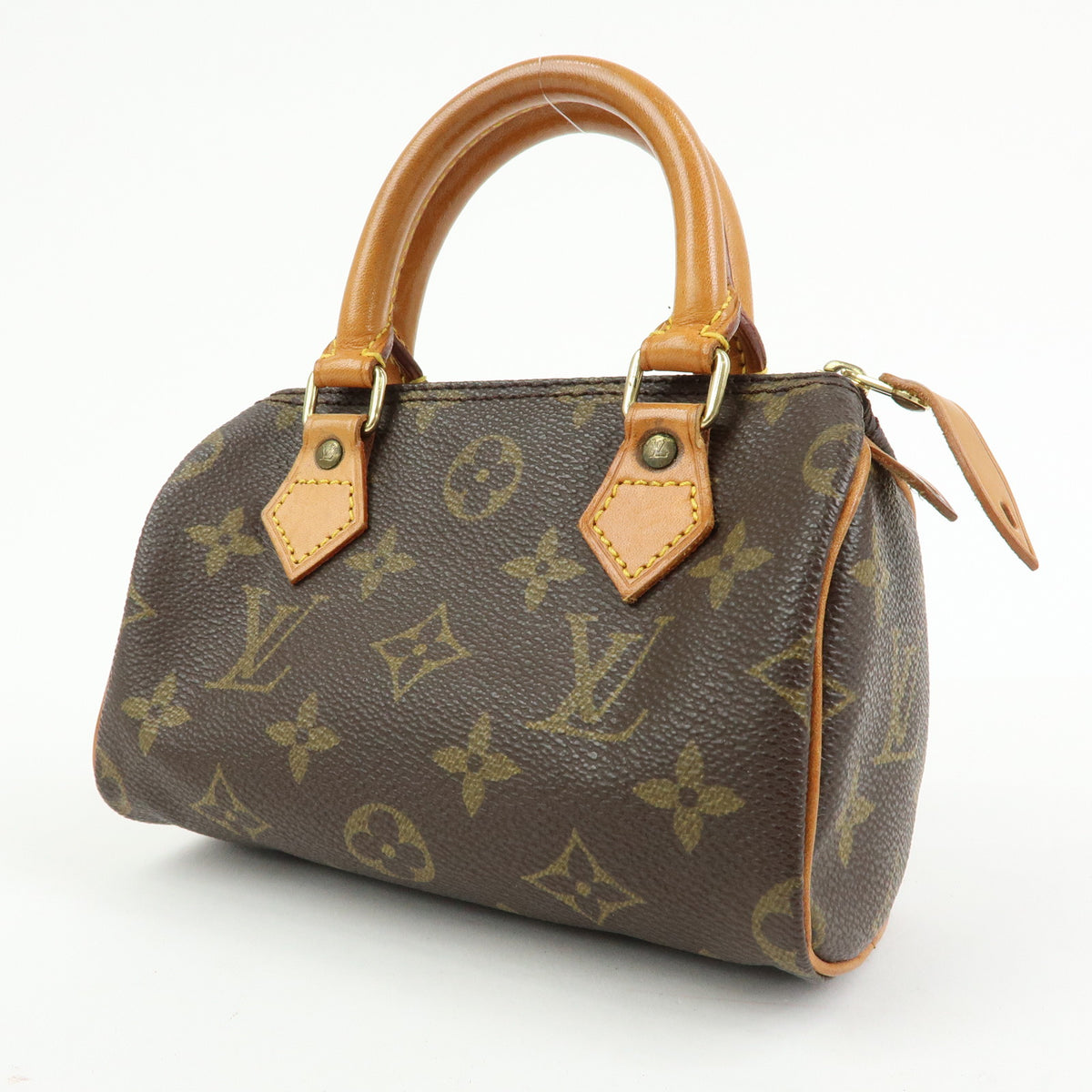 Louis Vuitton Monogram Mini Speedy Hand Bag Brown M41534