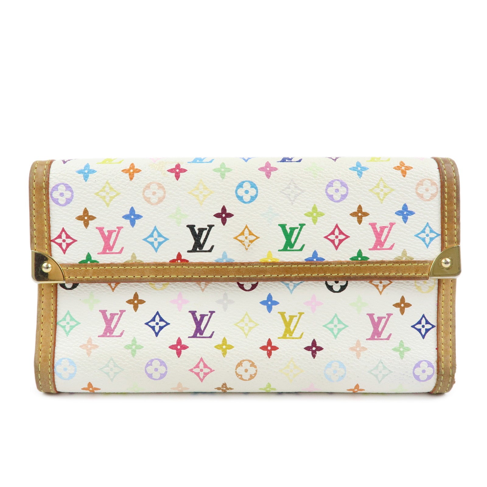 Louis Vuitton Monogram Porte Trezor International Wallet Blanc M92659