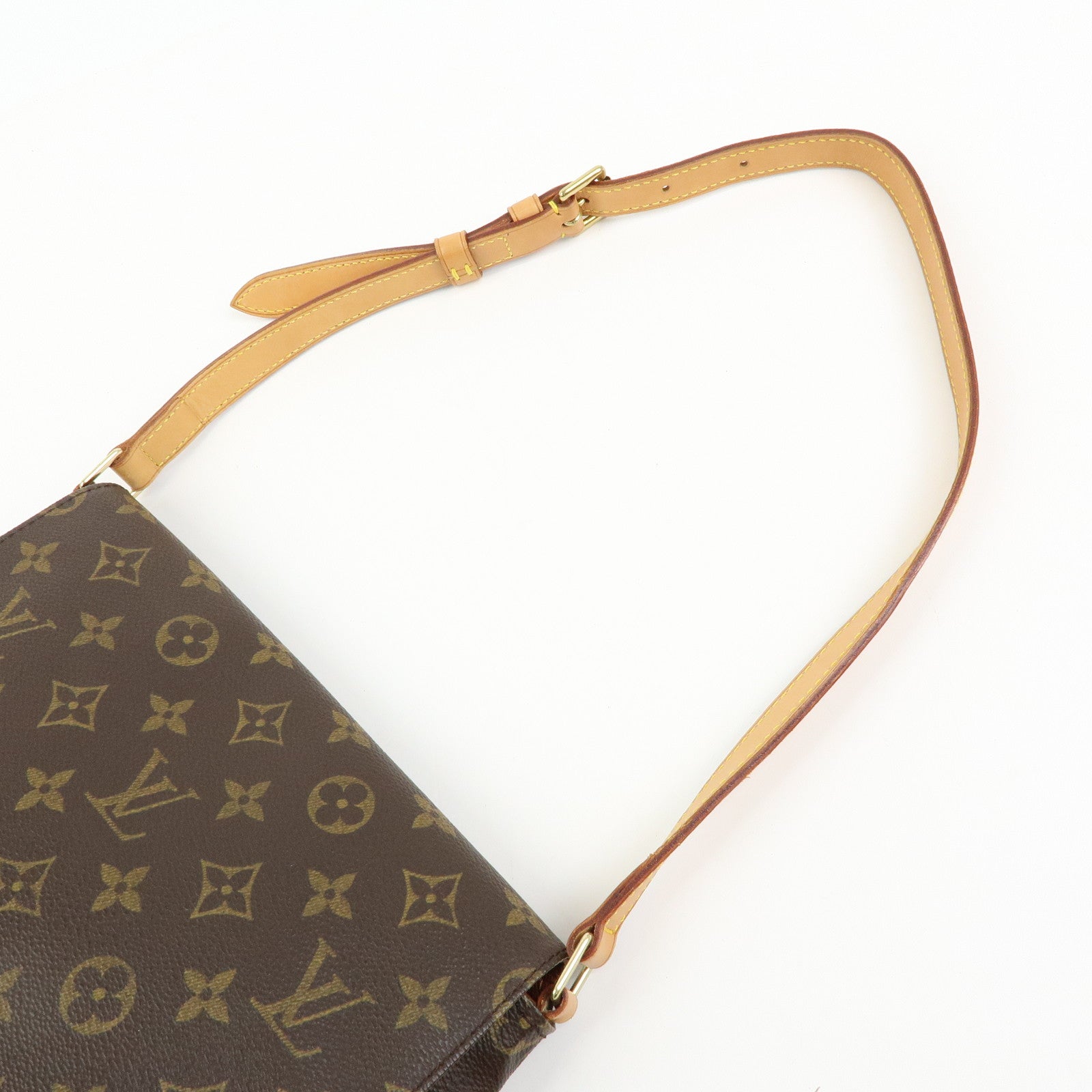 Louis Vuitton Monogram Musette Tango Short Shoulder Bag Brown M51257