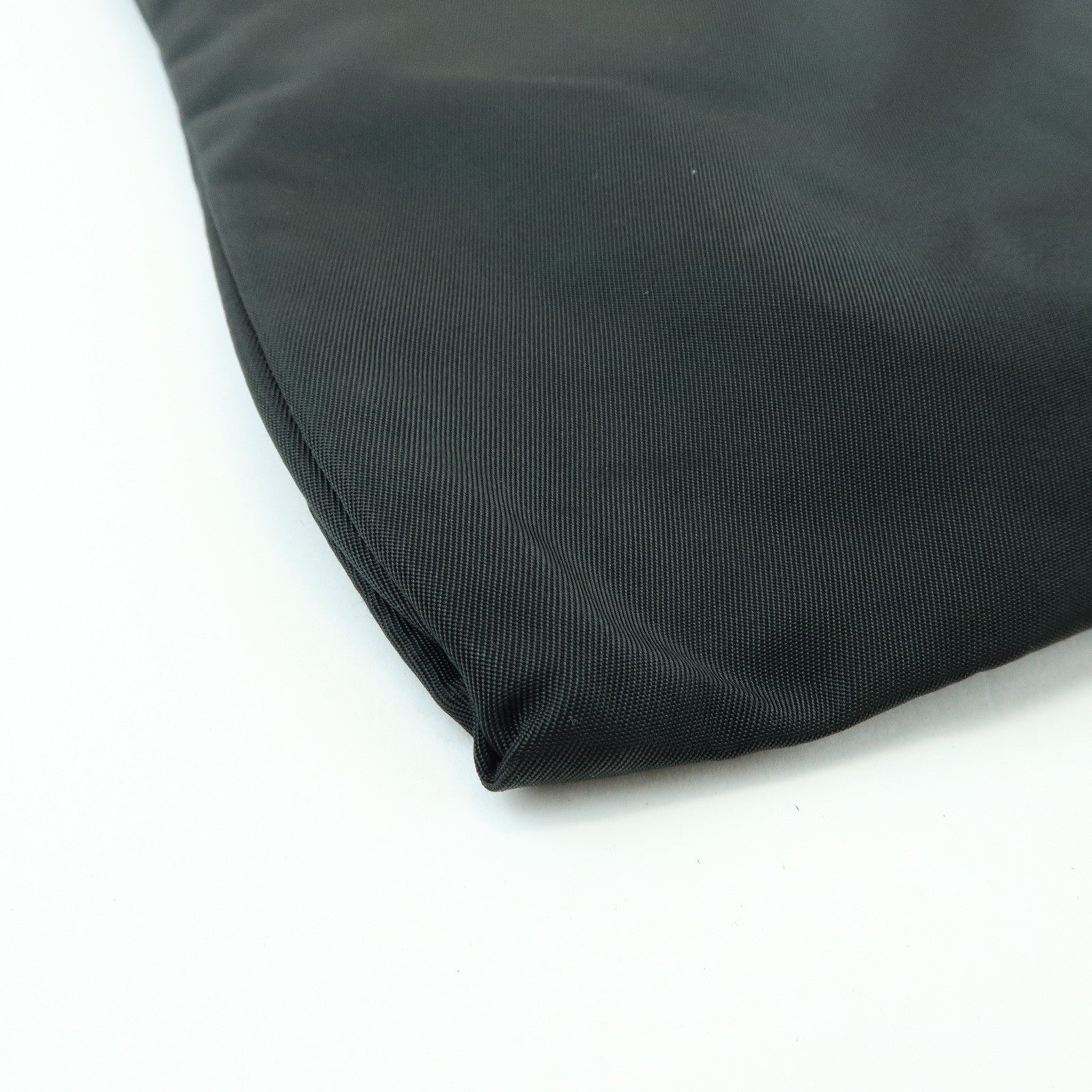 PRADA Triangle Logo Nylon Leather Shoulder Bag Crossbody Bag Black