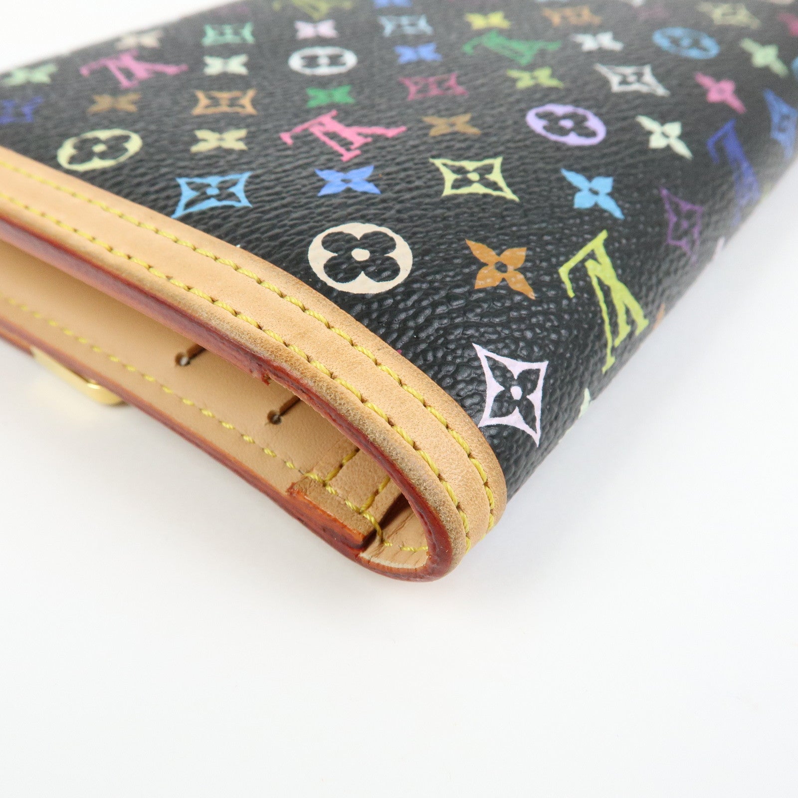 Louis Vuitton Monogram Multicolor Porte Trezor International M92658