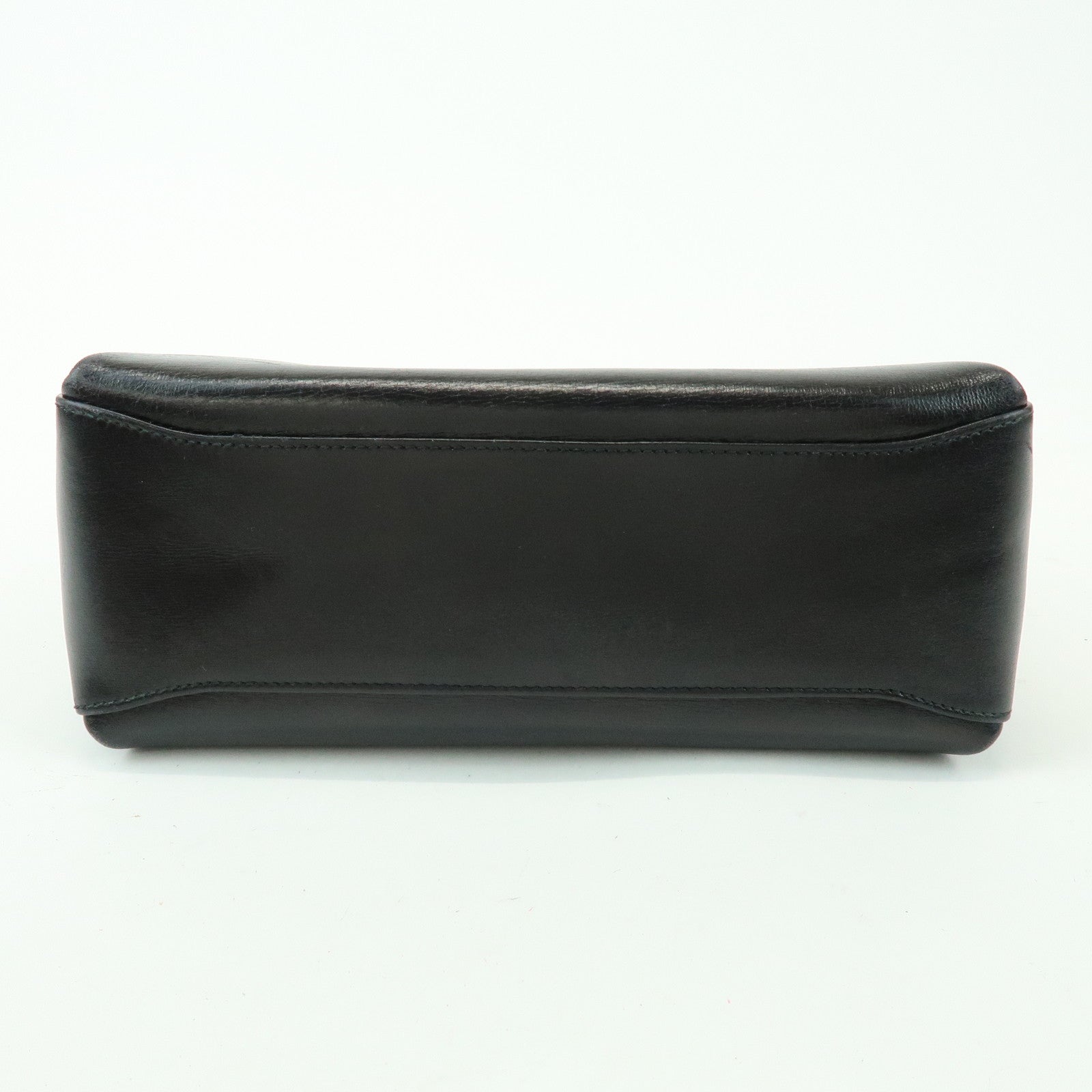 GUCCI Old Gucci Leather Hand Bag Top Handle Bag Black 000・26・0025