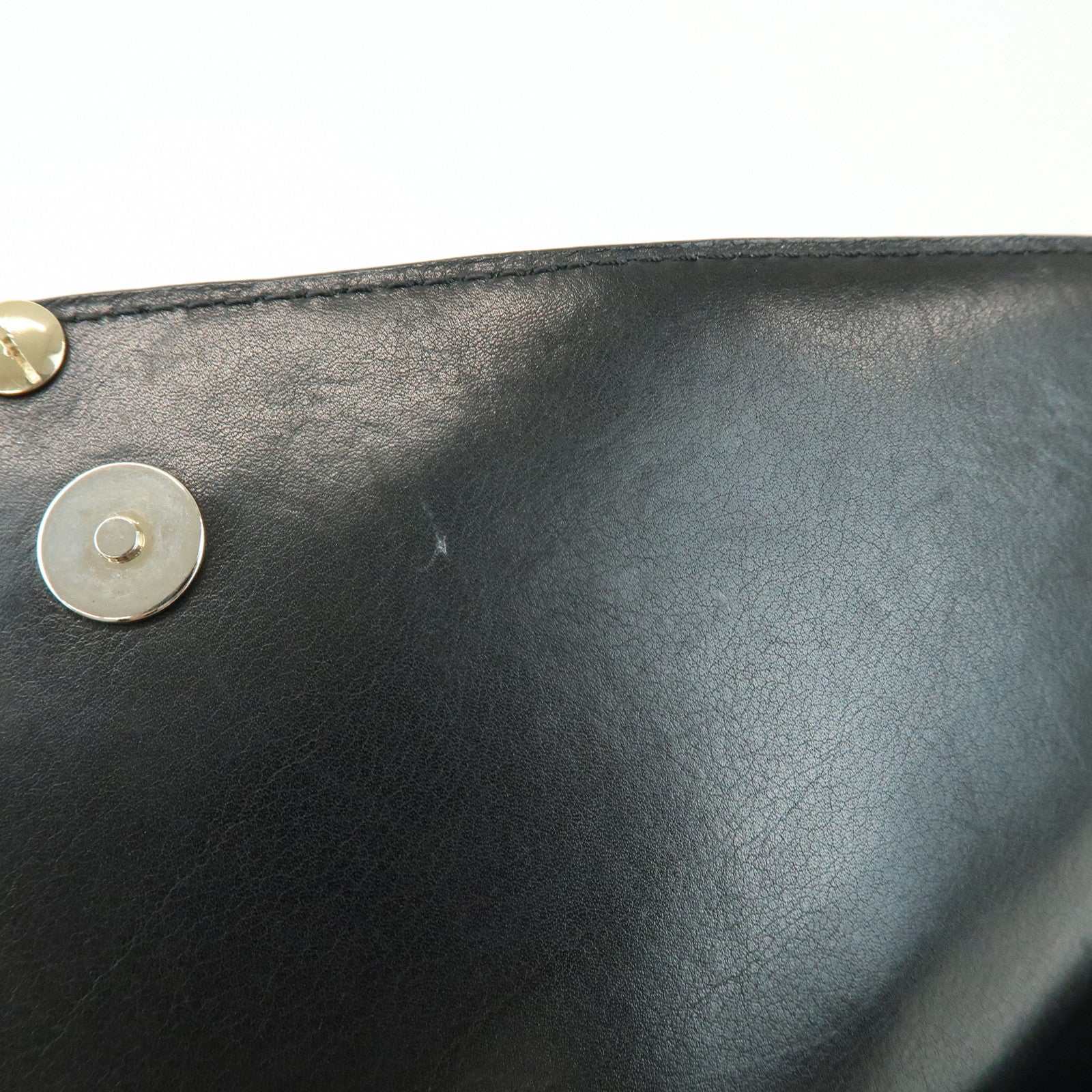 GIVENCHY Pony Hair Leather Clutch Bag Flat Pouch Brown Red TE0142