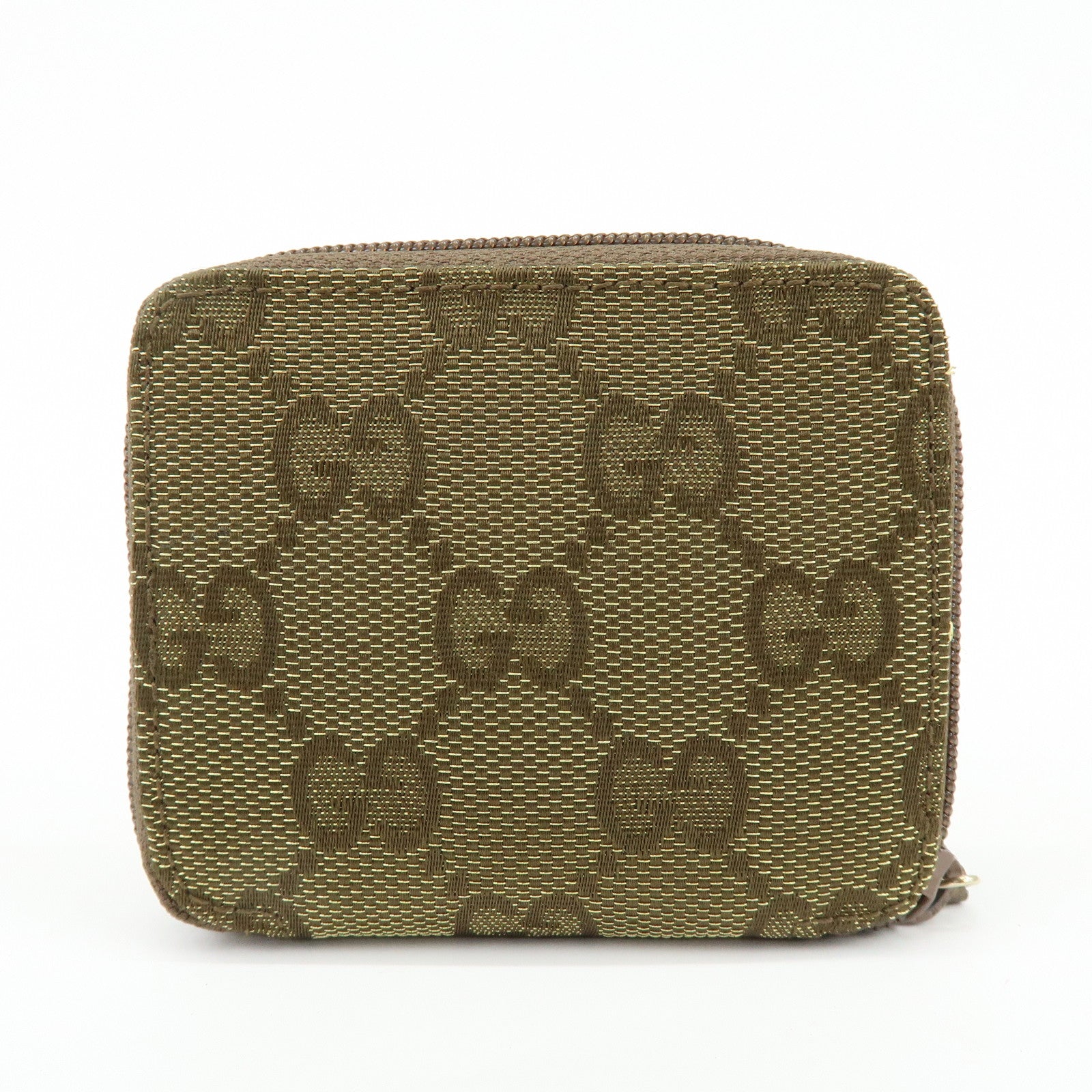 GUCCI GG Canvas Compact Coin Case Coin Purse Brown Khaki 030・0416
