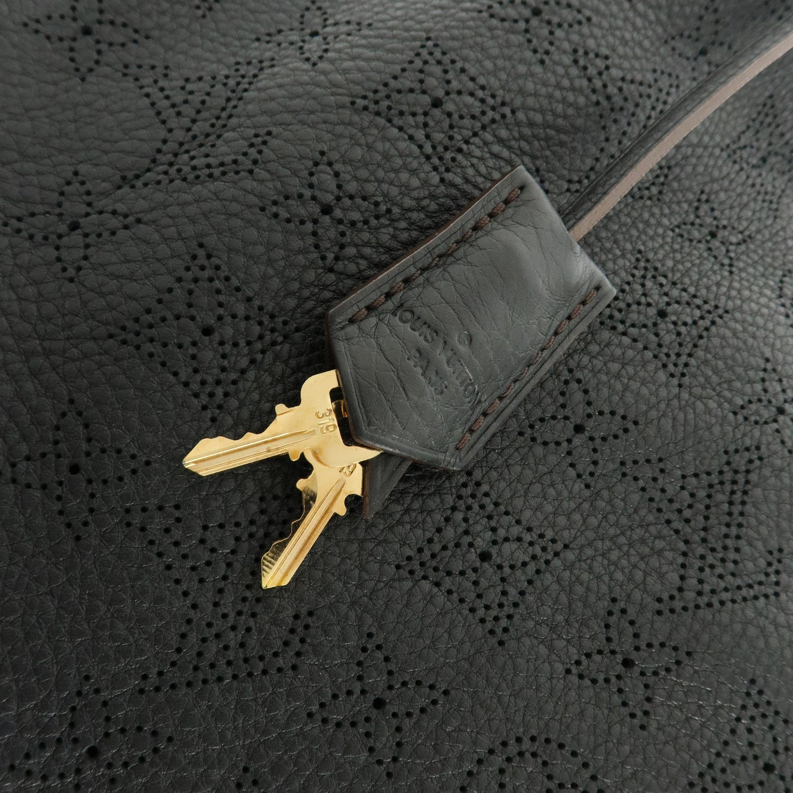 Louis Vuitton Monogram Mahina Selene MM 2Way Hand Bag Noir M93987
