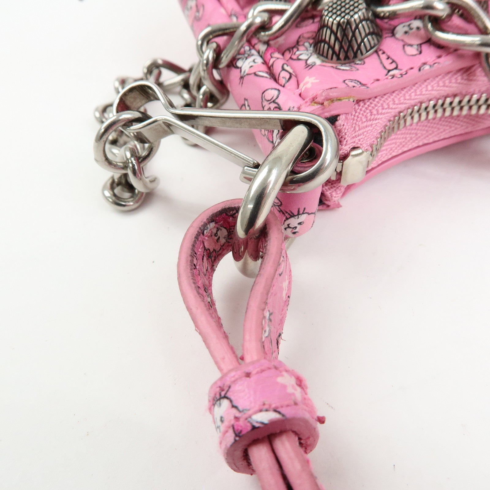 BALENCIAGA Le Cagole Mini Rabbit Pattern Leather Shoulder Bag 695814