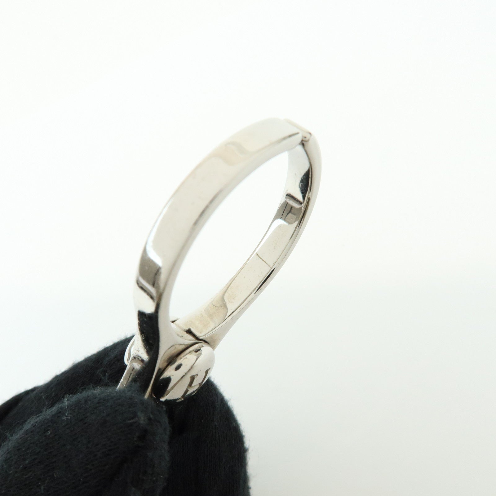 HERMES Filou Metal Glove Clip Glove Holder Palladium Silver