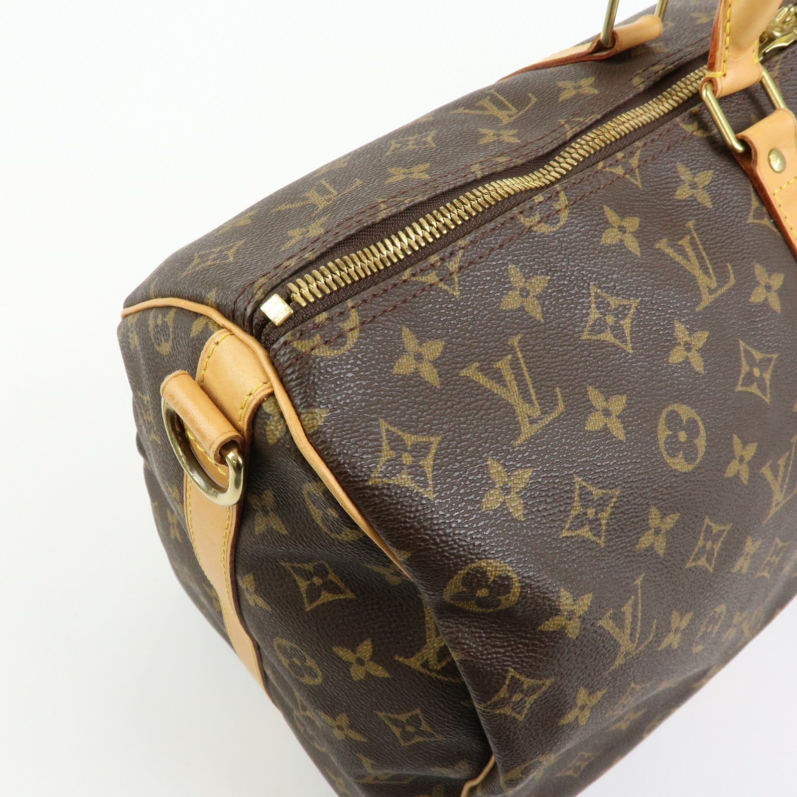 Louis Vuitton Monogram Keep All 50 Bandouliere Boston Bag Brown M41416