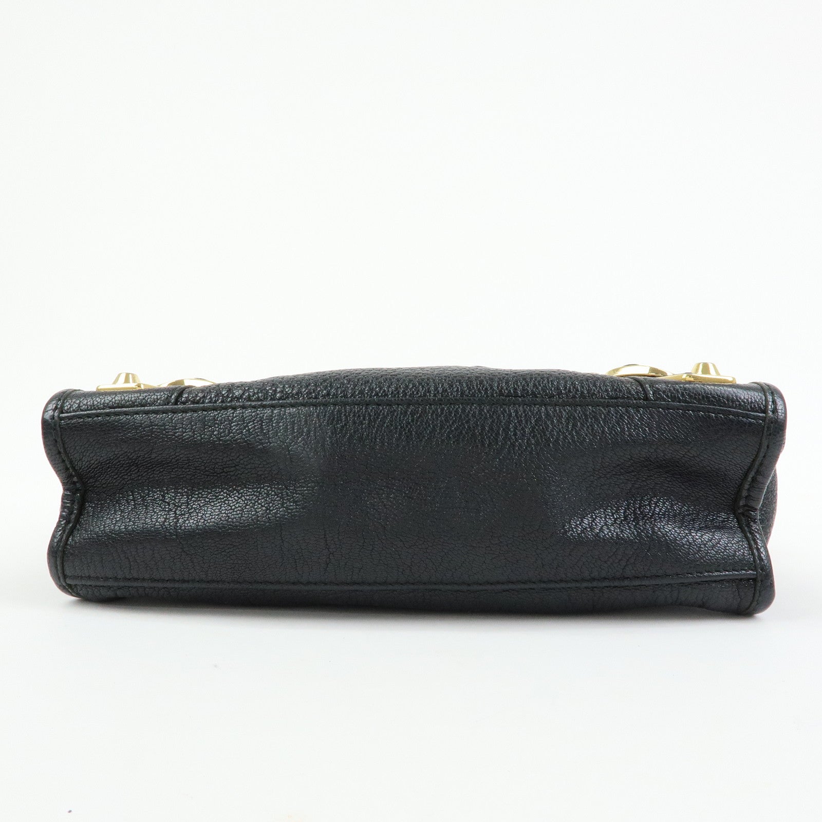 BALENCIAGA Classic Mini City Leather 2Way Bag Hand Bag Black 390160