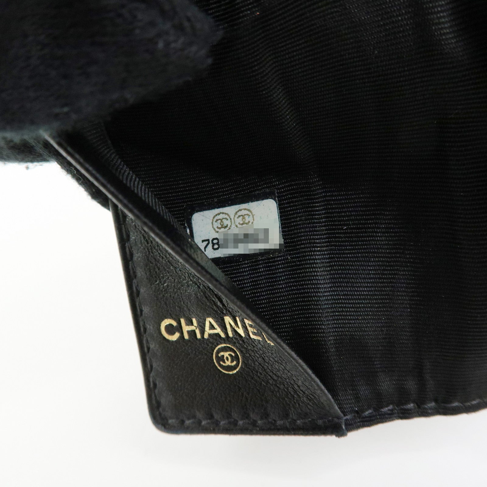 CHANEL COCO Mark Cavierskin Key Case Key Holder Black