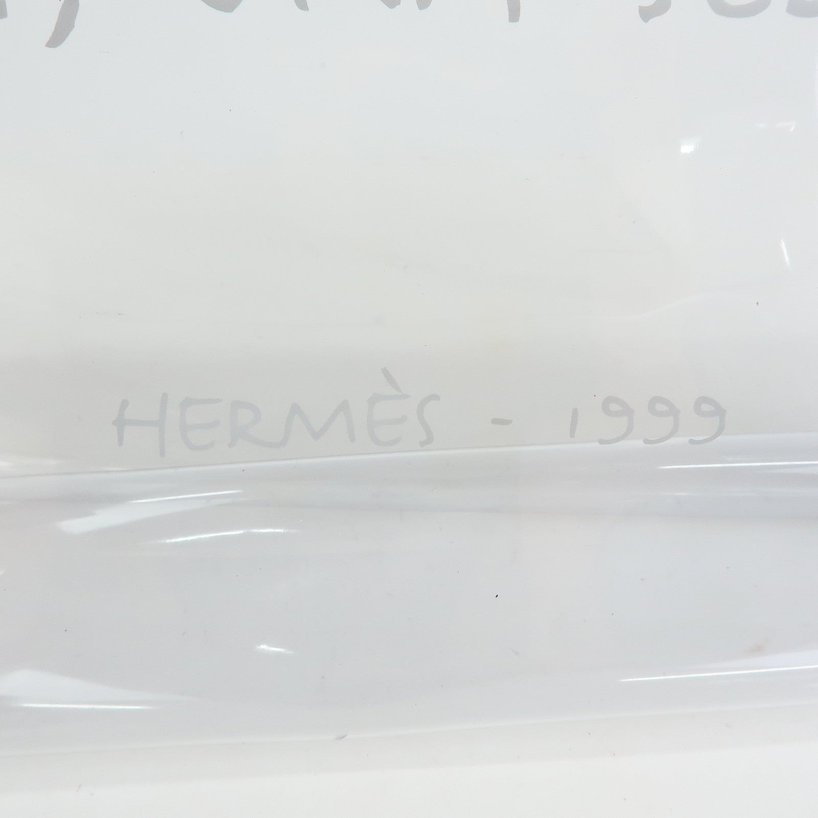 HERMES Kelly Vinyl Hand Bag Clear Transparent Gold
