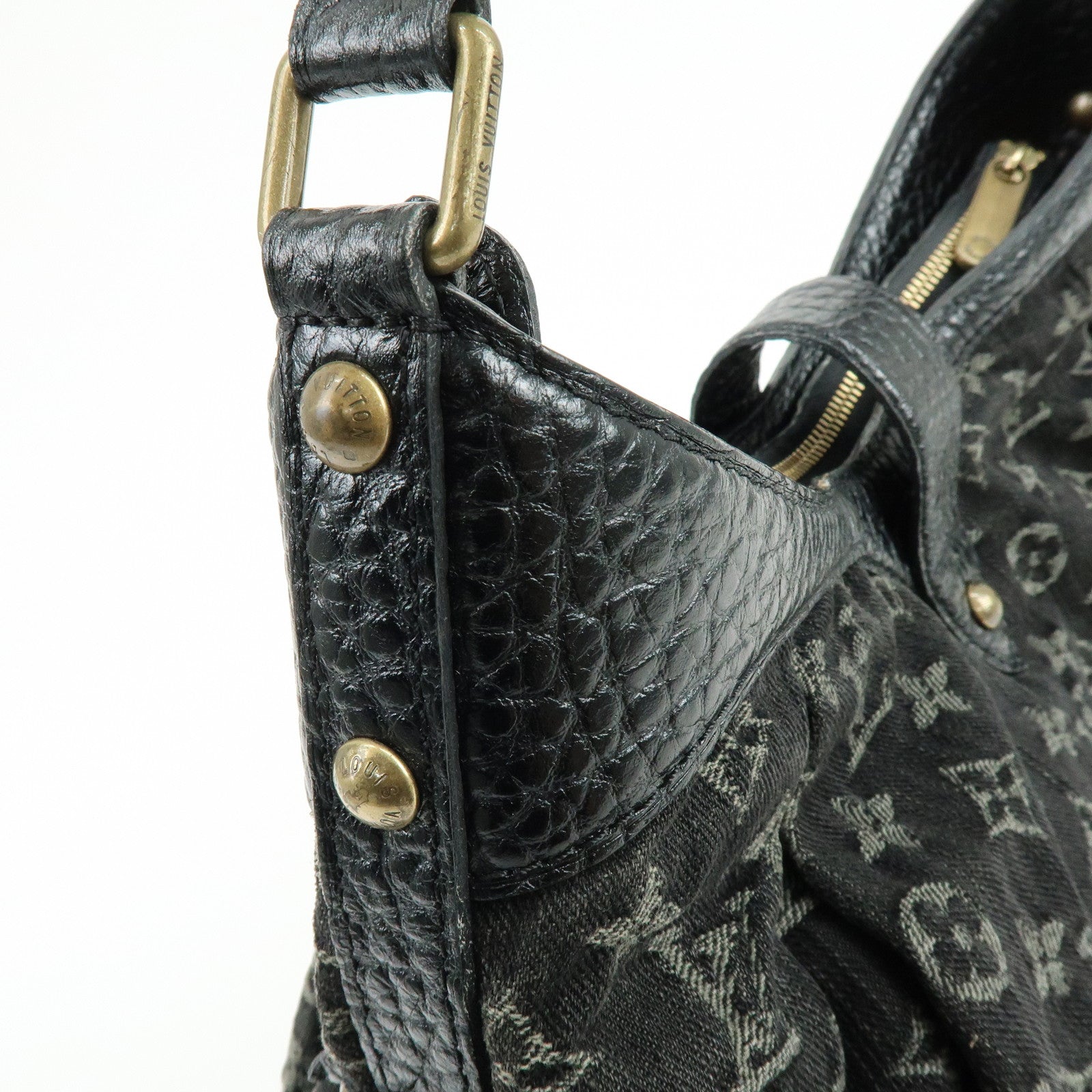 Louis Vuitton Monogram Denim XS Shoulder Crossbody Bag Noir M95608