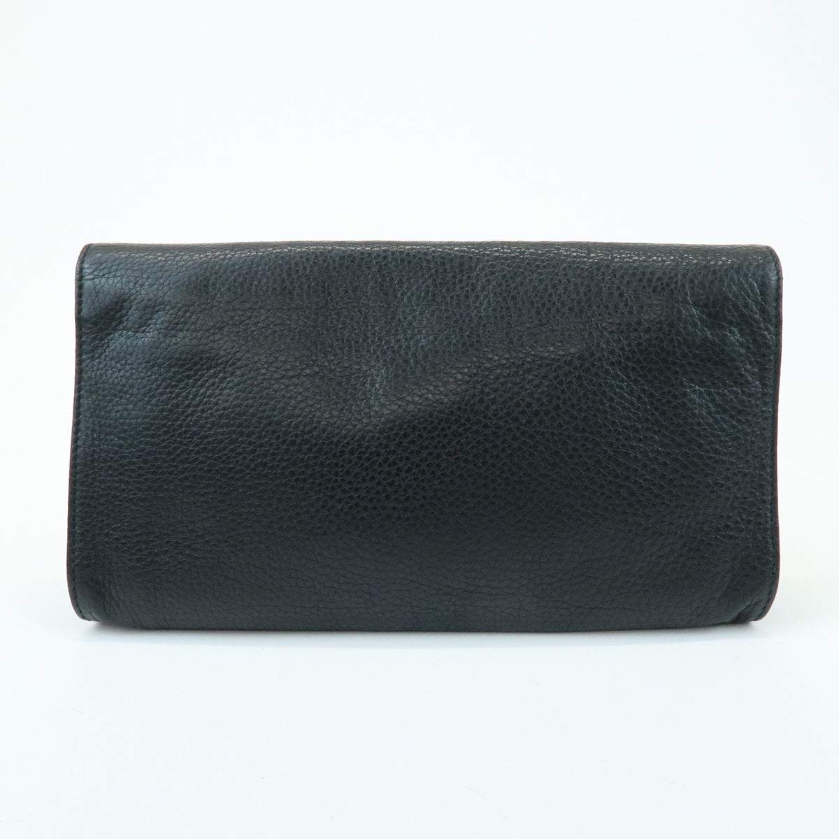 GUCCI SOHO Interlocking G Leather Clutch Bag Flat Pouch Black 336753