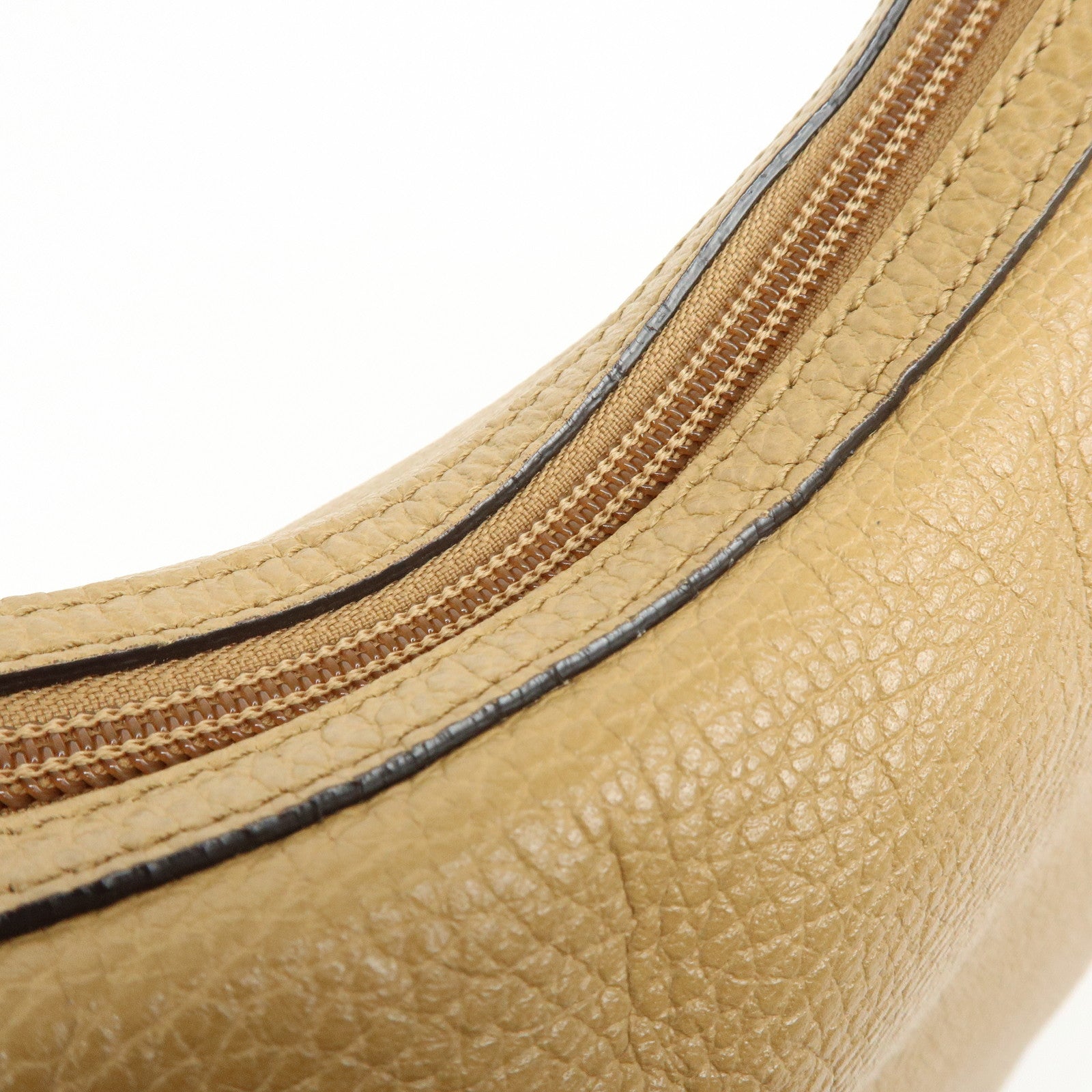 GUCCI Sherry Leather Shoulder Bag Hand Bag Beige 293596