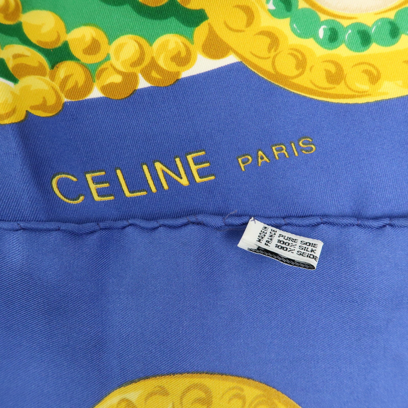 CELINE LOEWE Cartier YSL Silk 100% Scarf Lot Navy Blue Pink