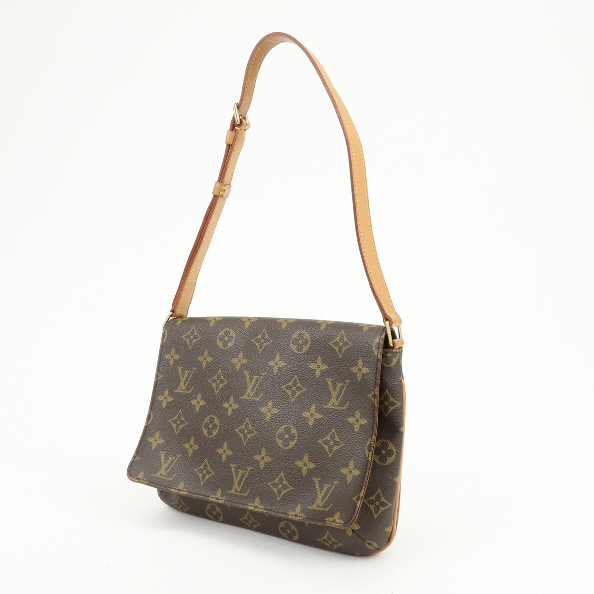 Louis Vuitton Monogram Musette Tango Short Shoulder Bag Brown M51257