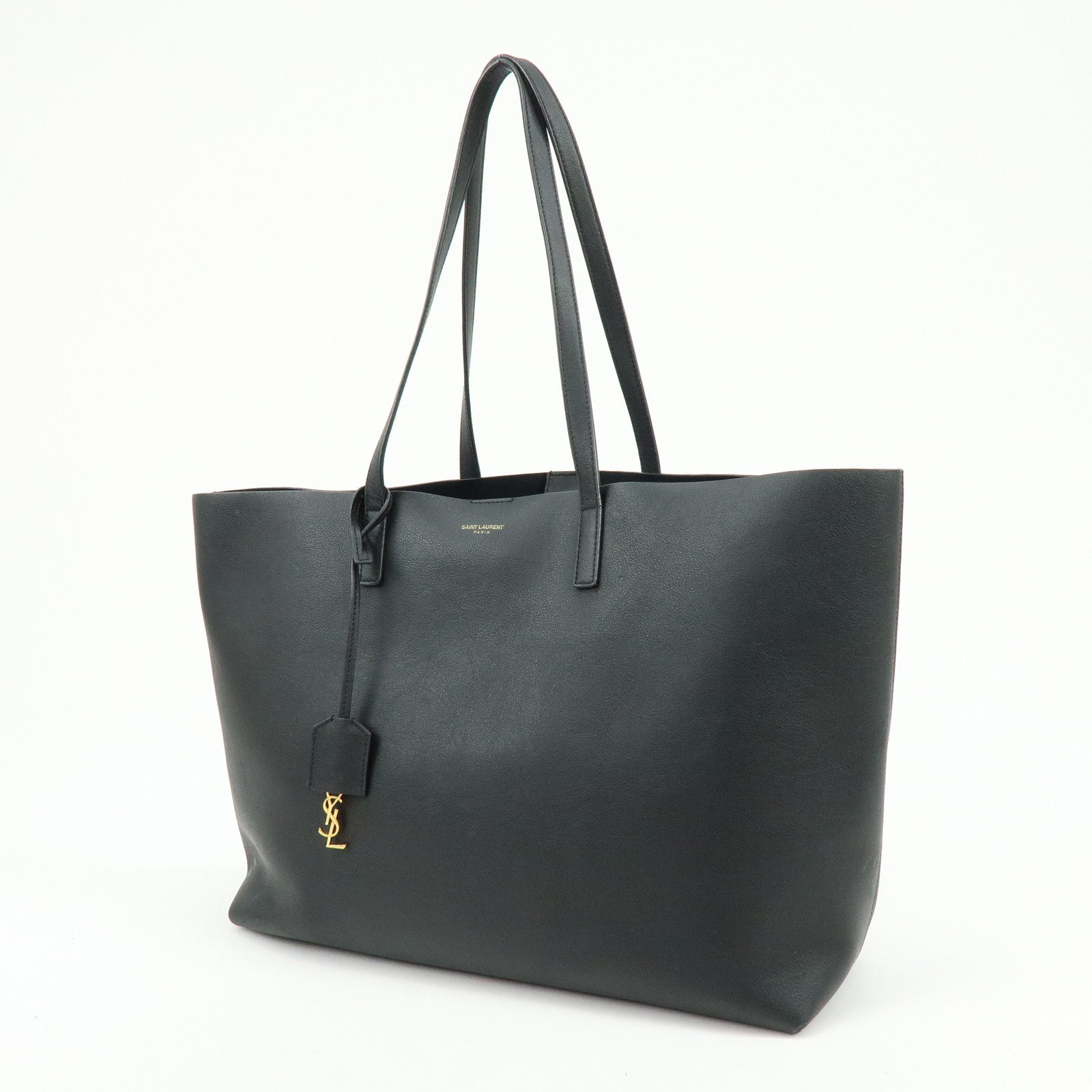 SAINT LAURENT PARIS Cassandra Leather Tote Bag Shoulder Bag Black