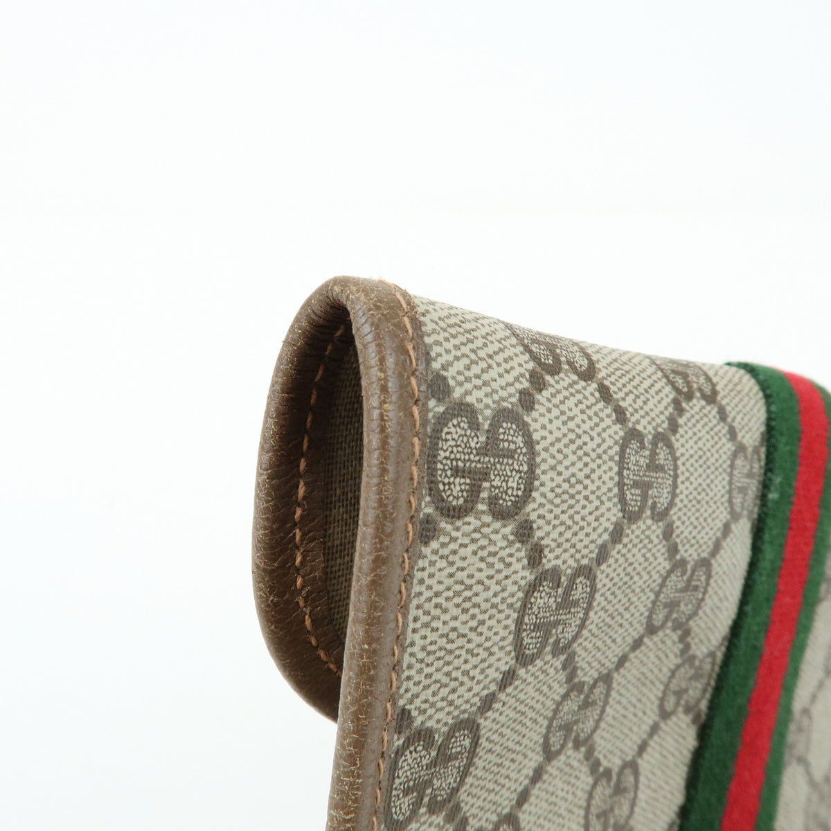 GUCCI Sherry Old Gucci GG Supreme Leather Clutch Bag Pouch 89・01・021