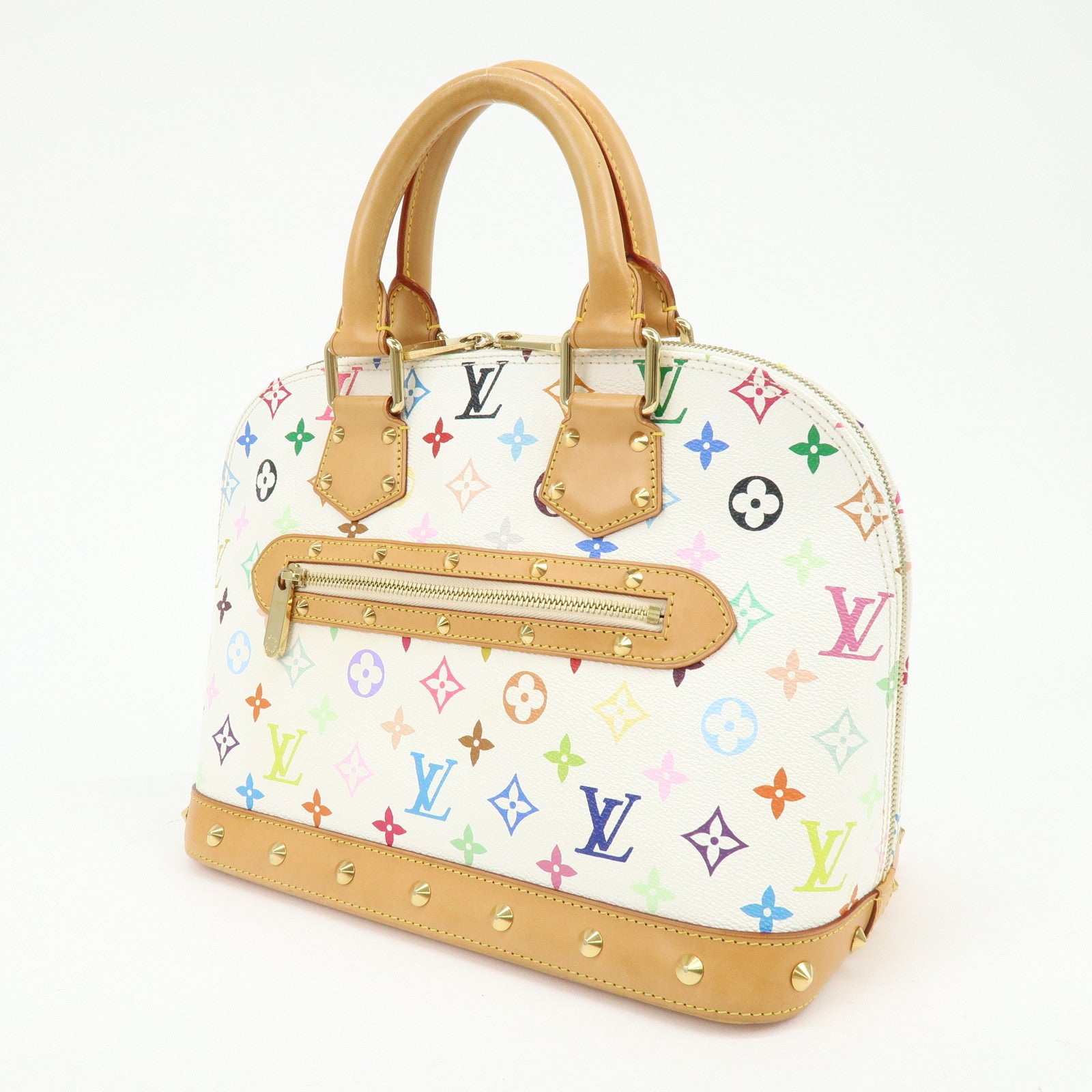 Louis Vuitton Monogram Multicolor Alma PM Hand Bag Blanc M92647