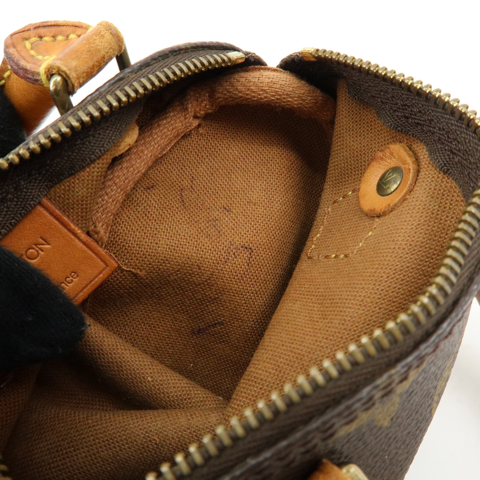 Louis Vuitton Monogram Canvas Mini Speedy Hand Bag & Strap M41534