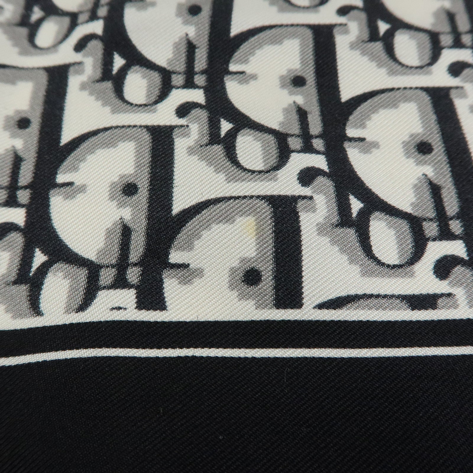 Christian Dior Trotter Silk 100% Scarf Black White