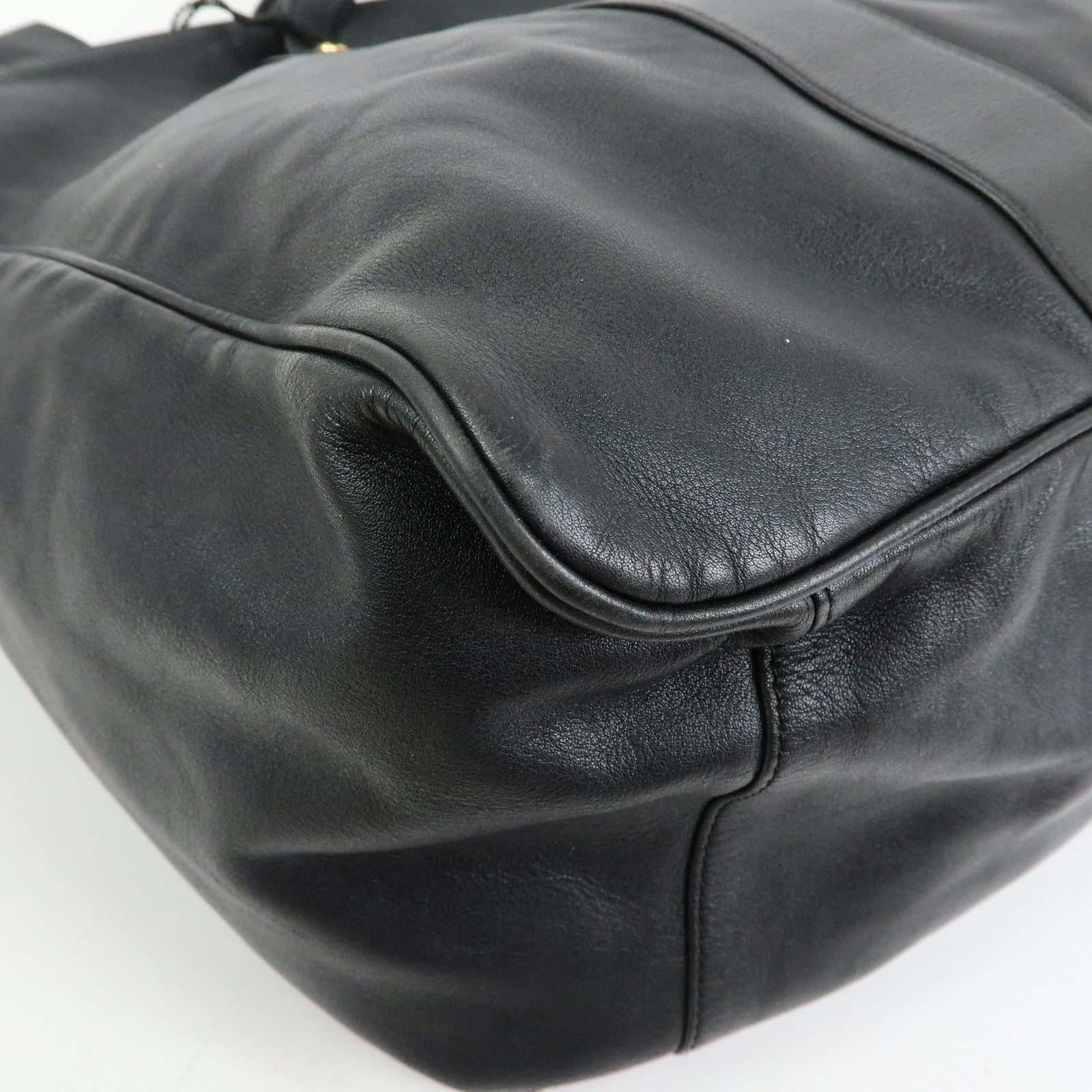LOEWE Anagram Calf Leather 2Way Bag Boston Bag Travel Bag Black