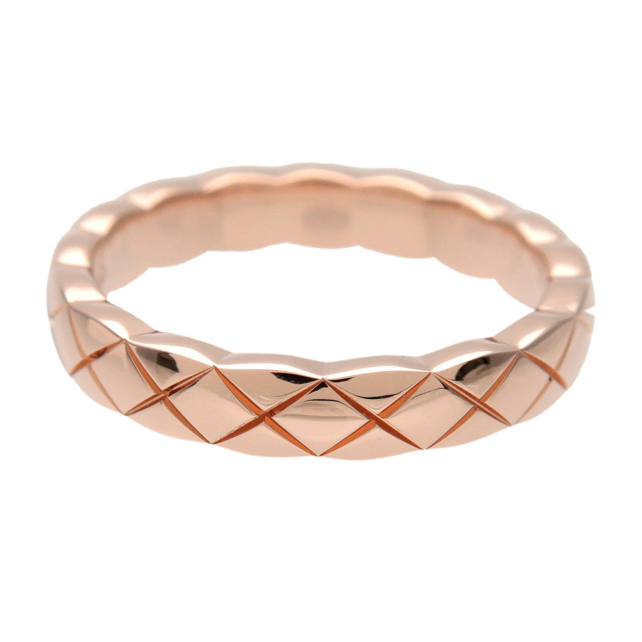 CHANEL COCO Crush Ring Mini K18 750PG Rose Gold #47 US4 EU47 J11785