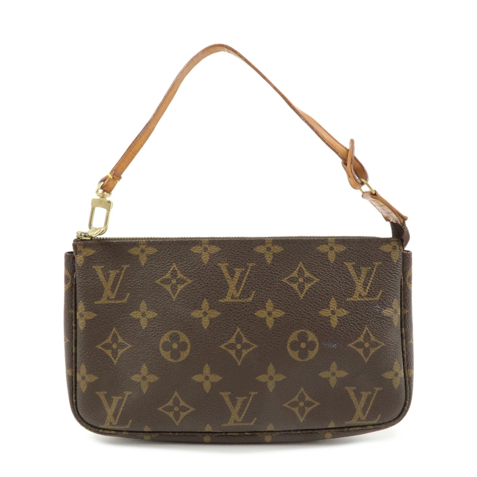 Louis Vuitton Monogram Pochette Accessoires Pouch Hand Bag Brown M51980