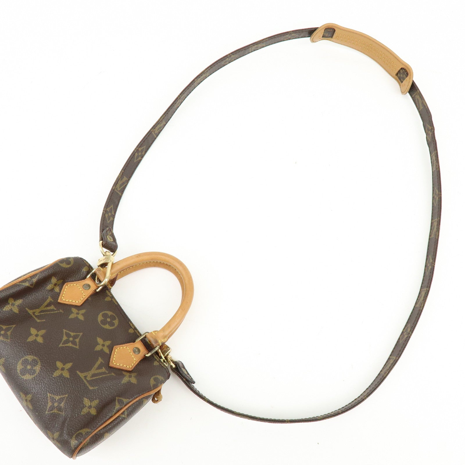 Louis Vuitton Monogram Mini Speedy Hand Bag Brown M41534 J75011 Lot
