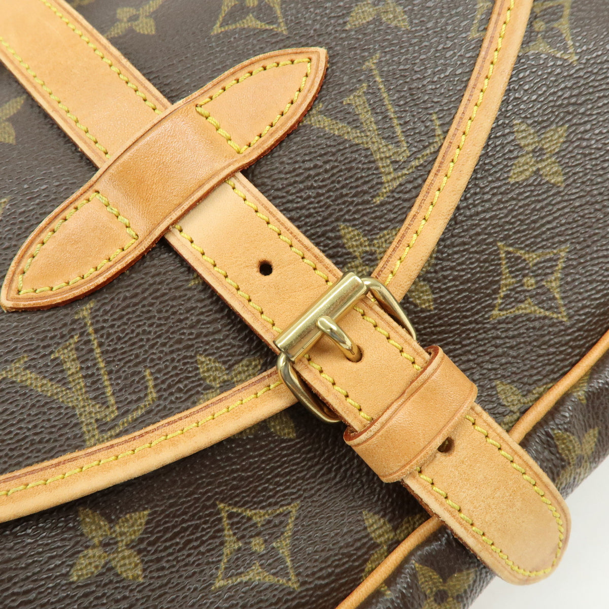 Louis Vuitton Monogram Saumur 30 Canvas Shoulder Bag Brown M42256