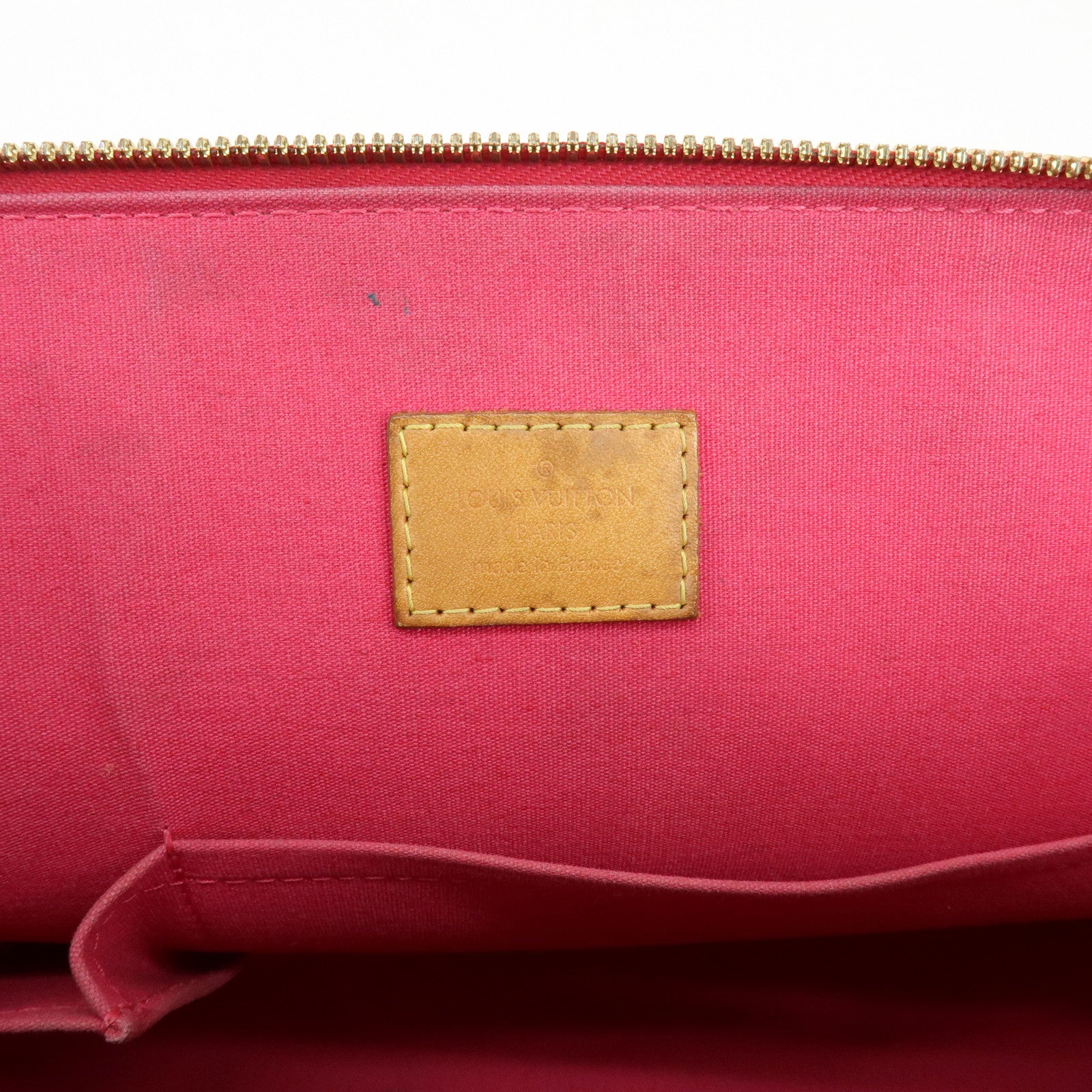 Louis Vuitton Monogram Rose Vernis Alma MM Hand Bag Rose Pop M93686