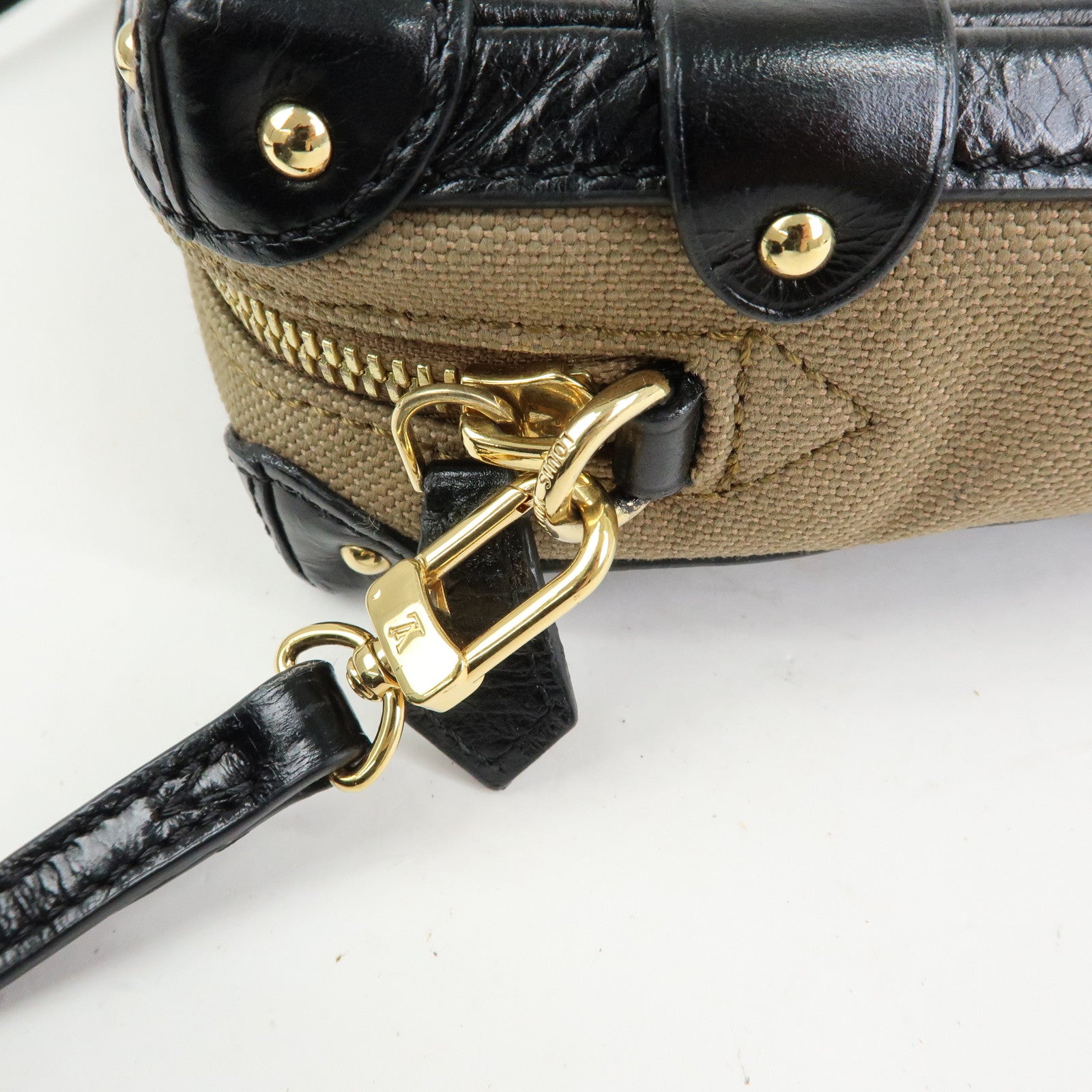 Louis Vuitton Petite Malle Soft MM Canvas Leather Shoulder Bag