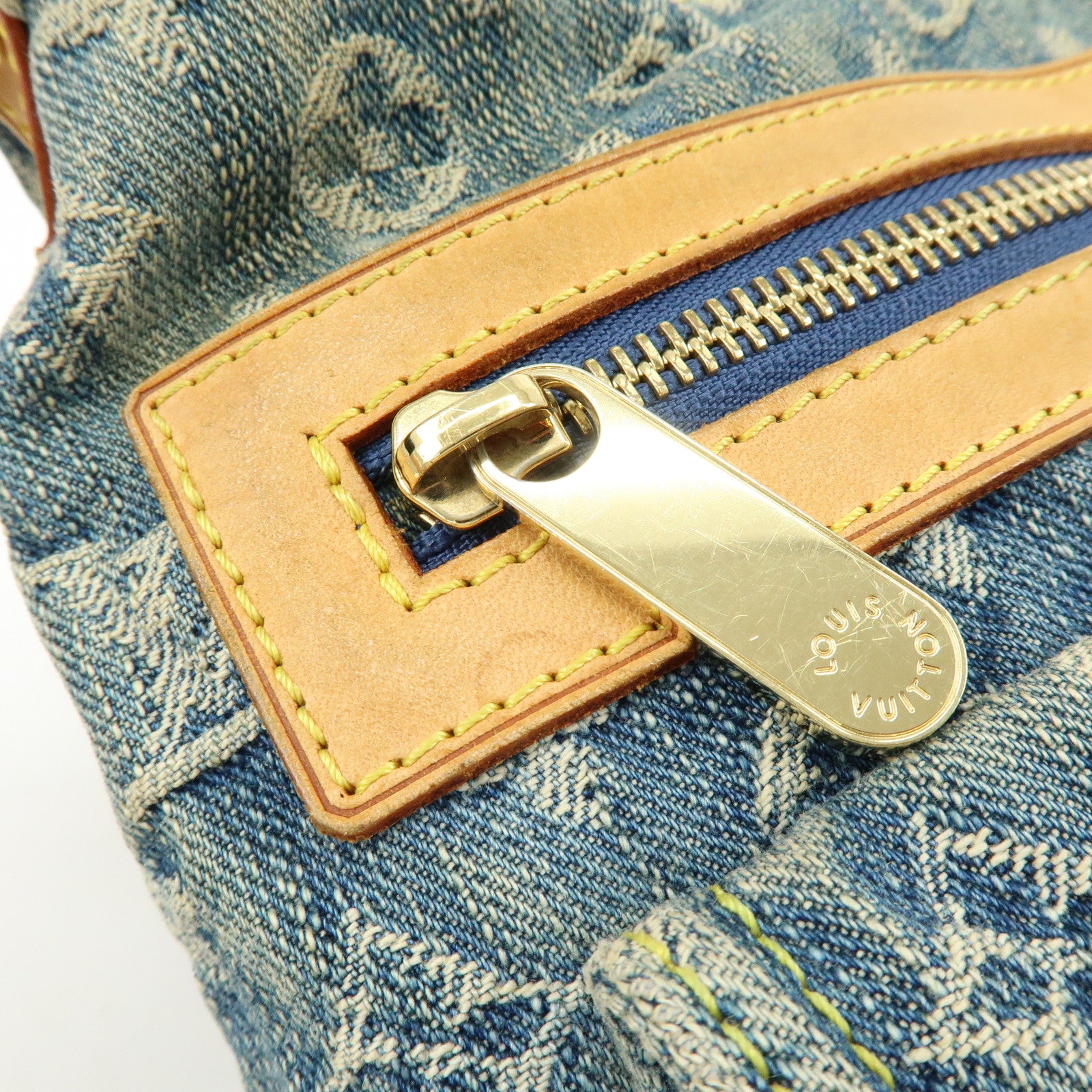 Louis Vuitton Monogram Denim Baggy PM 2Way Bag Shoulder Bag M95049