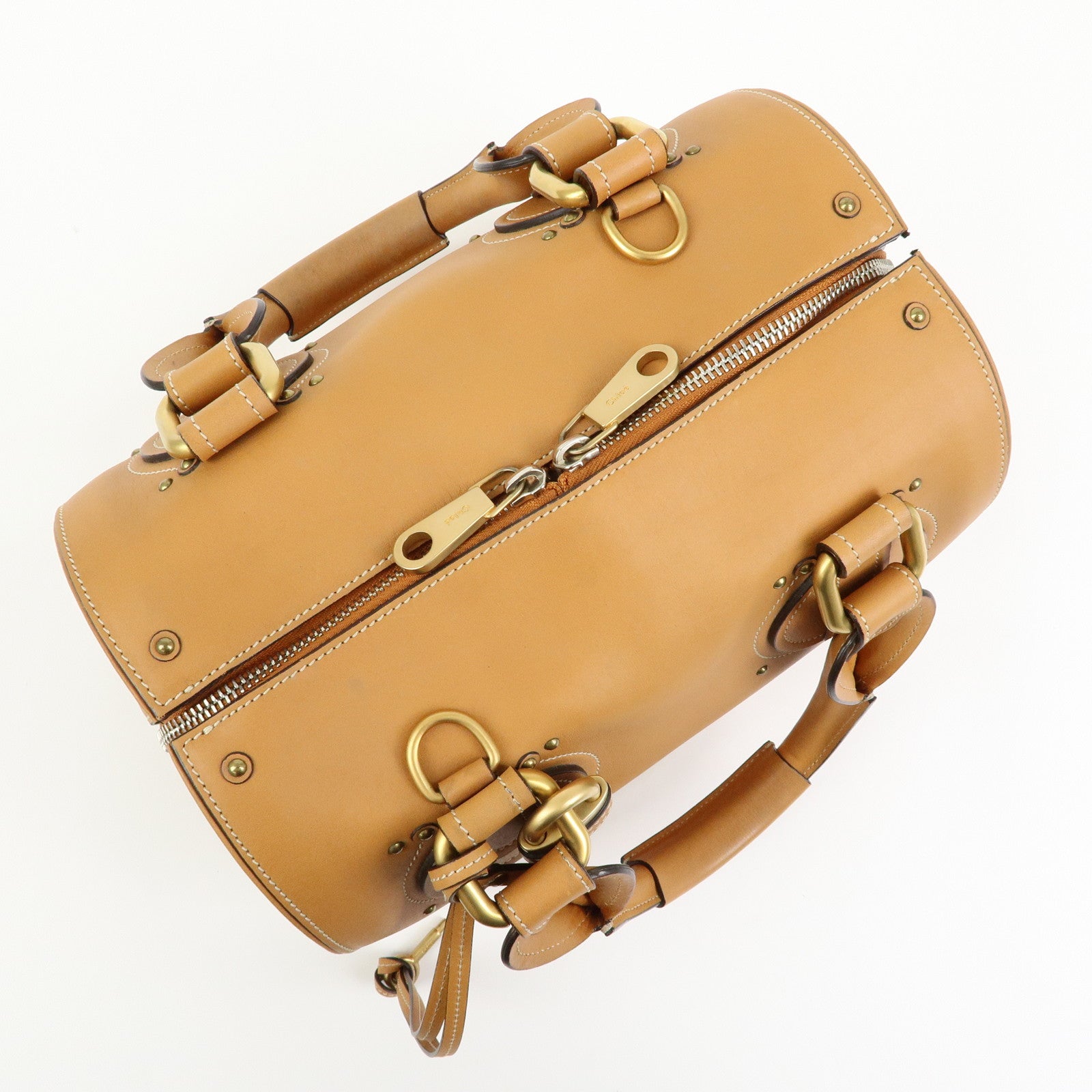 Chloe Paddington Leather 2Way Bag Hand Bag Shoulder Bag Brown