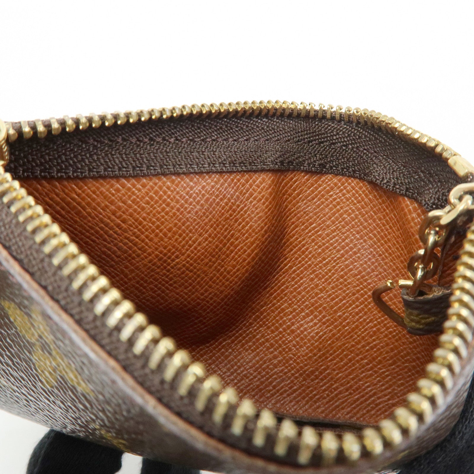 Louis Vuitton Monogram Pochette Cles Coin Case Key Case Brown M62650