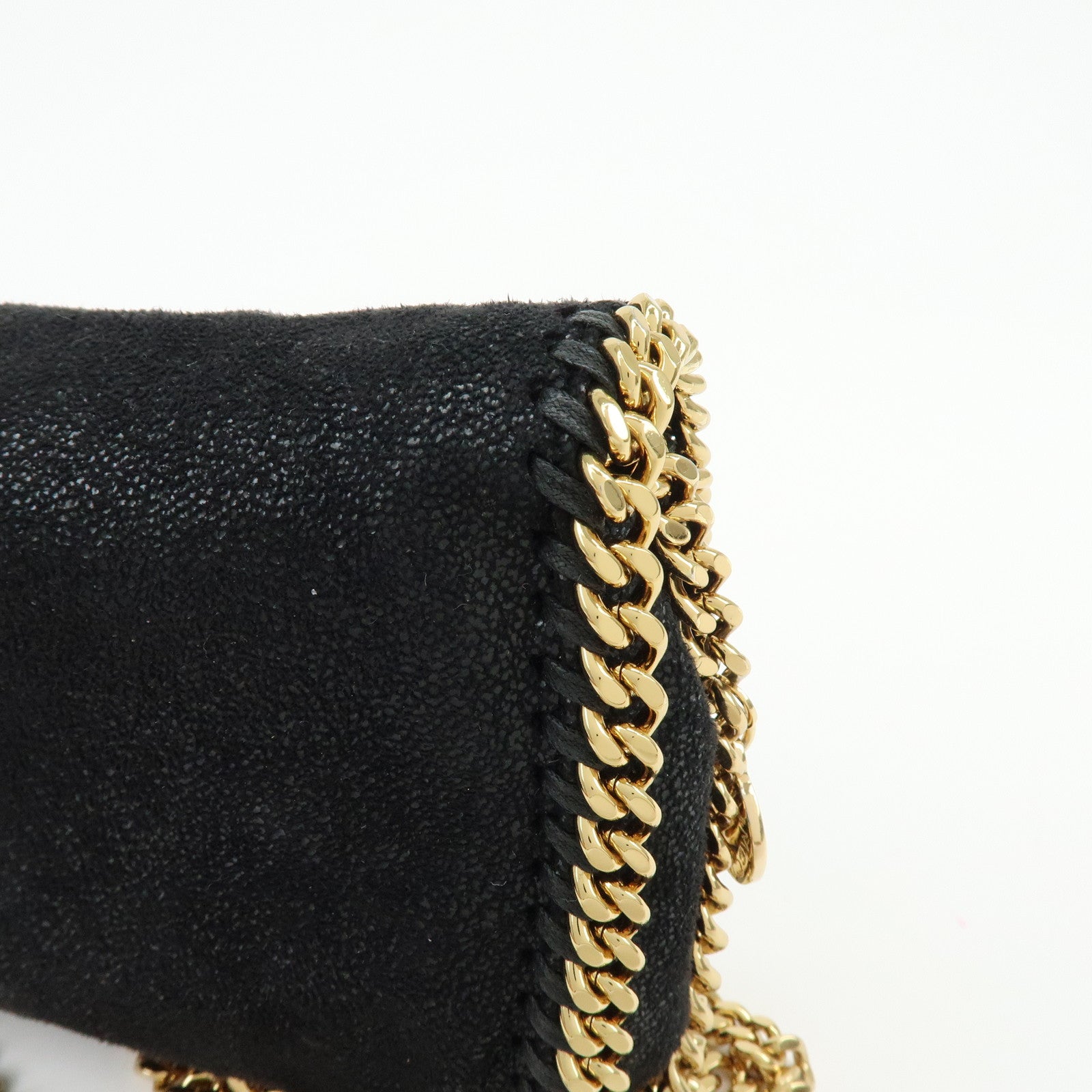 STELLA MCCARTNEY Falabella Faux Leather Shoulder Bag Black 495150