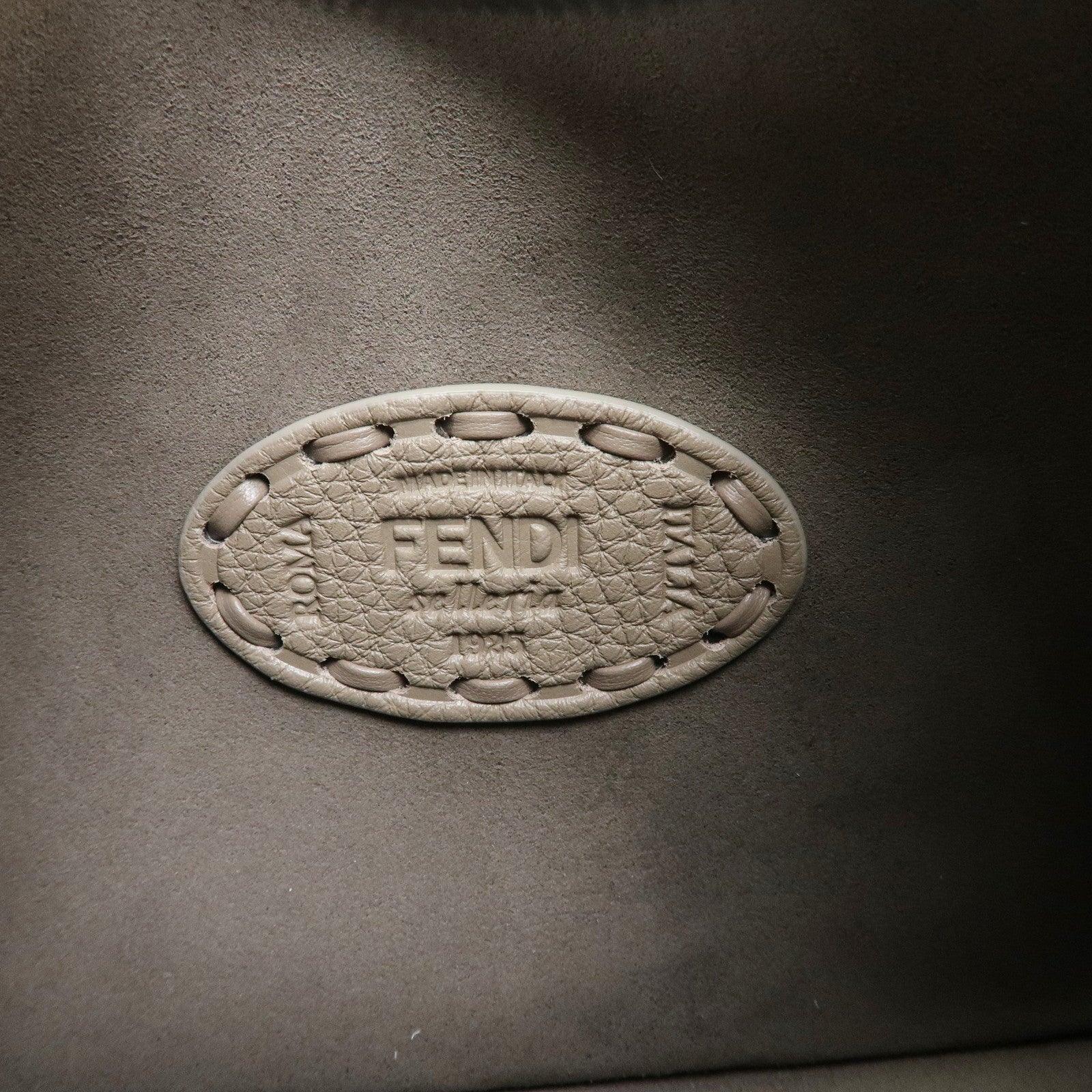 FENDI Selleria Calf Fendessence Small Hand Bag Greige 8BS094