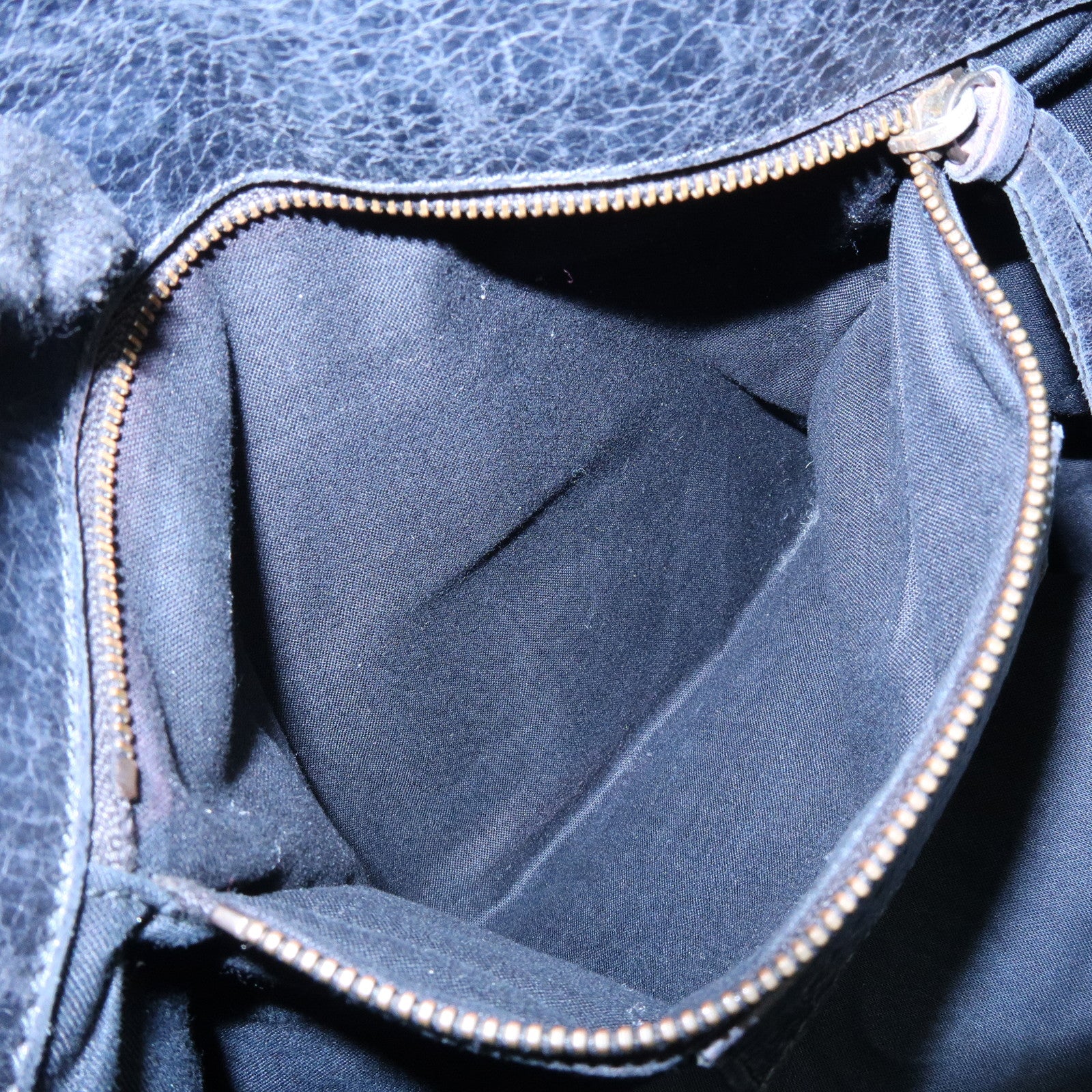 BALENCIAGA THE FOLK Leather Shoulder Bag Black 246432