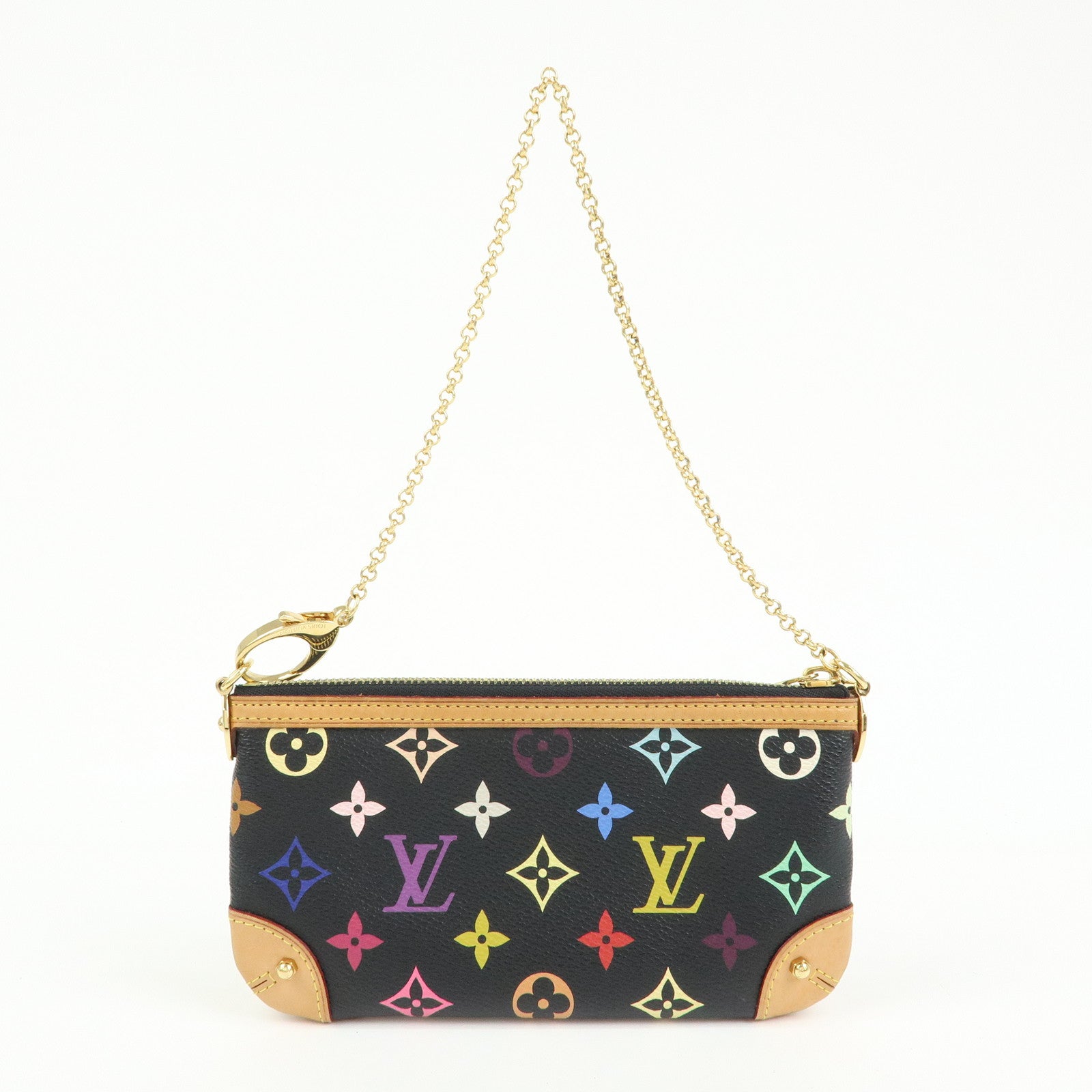 Louis Vuitton Monogram Multicolor Pochette Milla MM Pouch Noir M60097