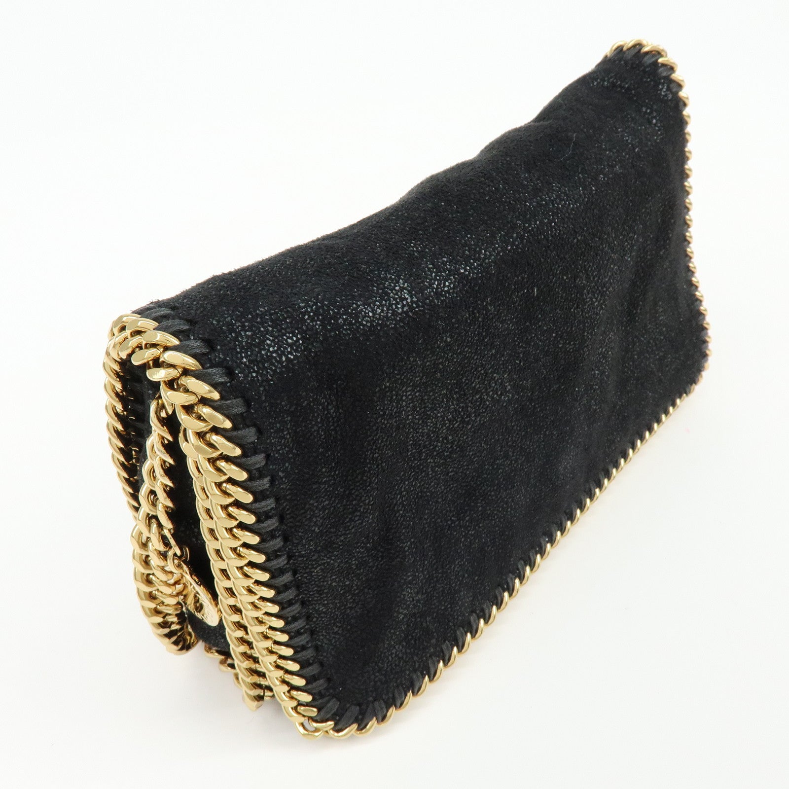 STELLA MCCARTNEY Falabella Faux Leather Shoulder Bag Black 495150