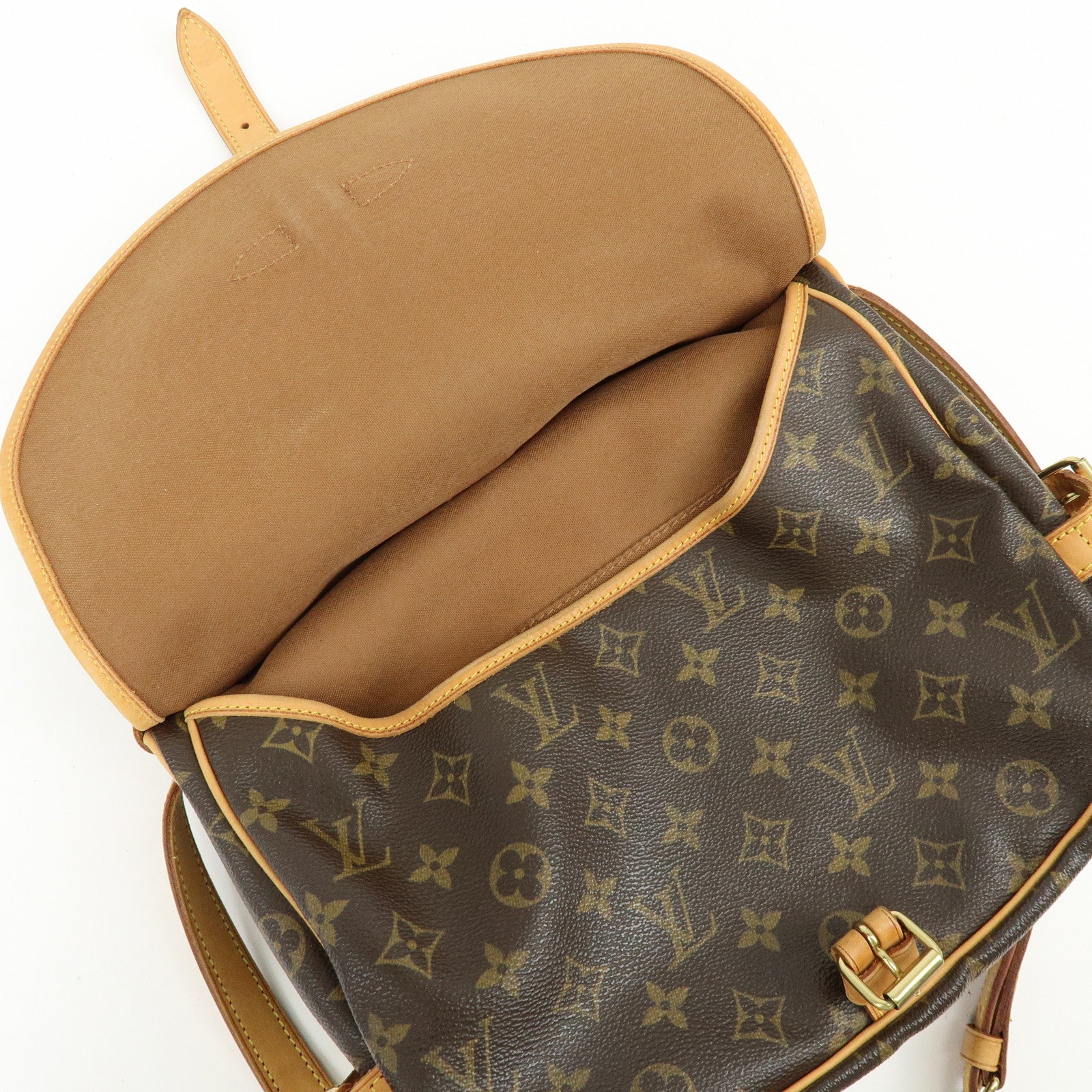 Louis Vuitton Monogram Saumur 30 Canvas Shoulder Bag Brown M42256