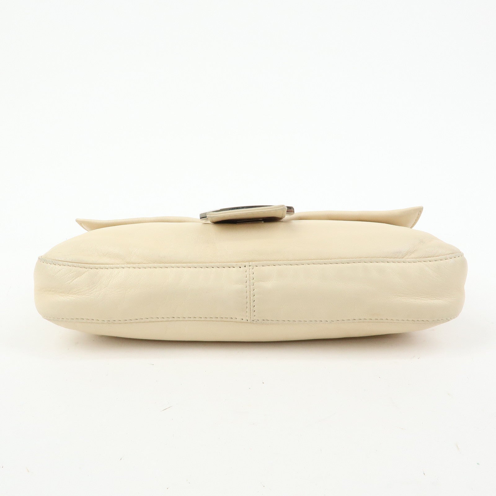 FENDI Mamma Baguette Nappa Leather Shoulder Bag Hand Bag Ivory
